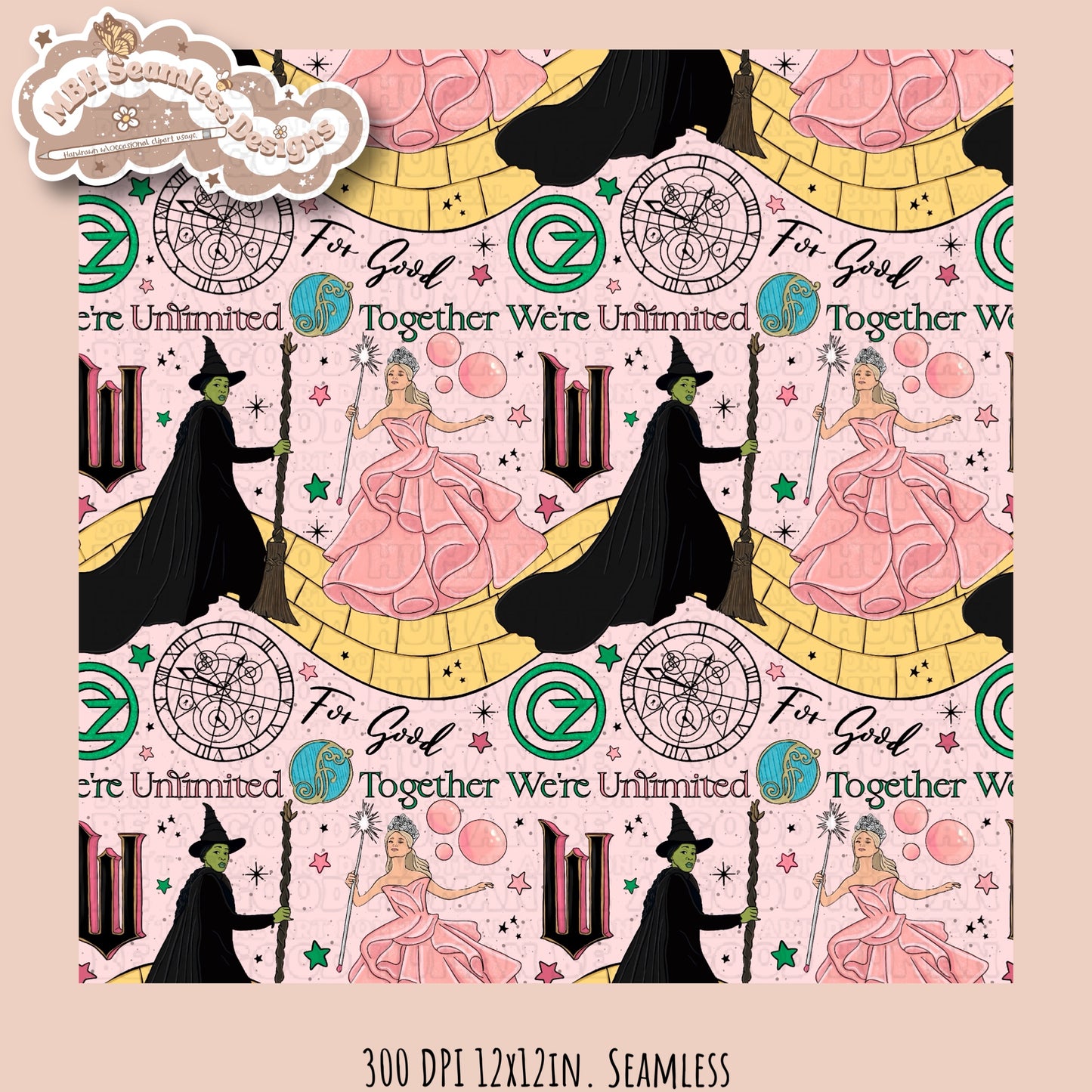 Wicked Seamless Pattern Multiple Colorway Options