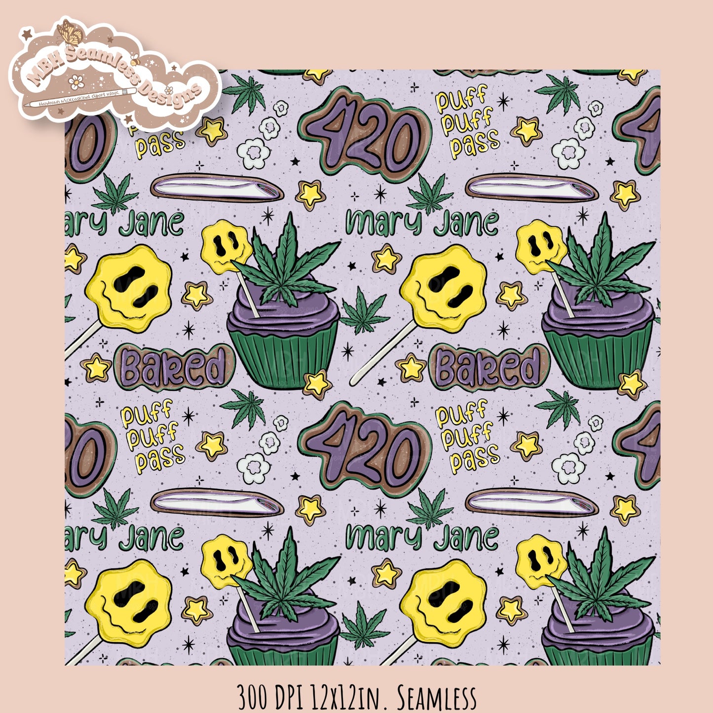 Baked • Hextober 25 // Seamless Pattern // PNG // Assorted Colorways