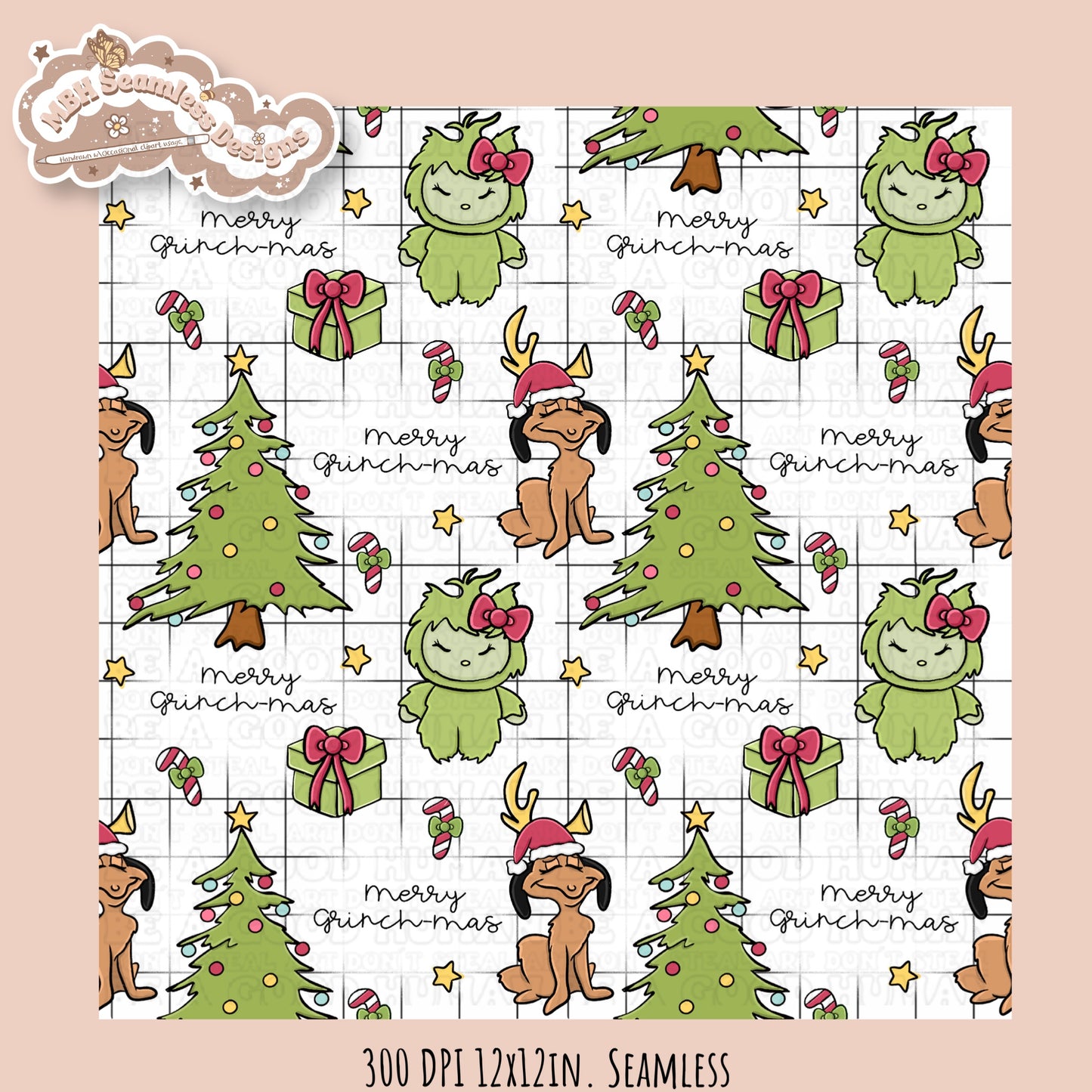 HK x Grinchmas Seamless Pattern // Assorted Colorways