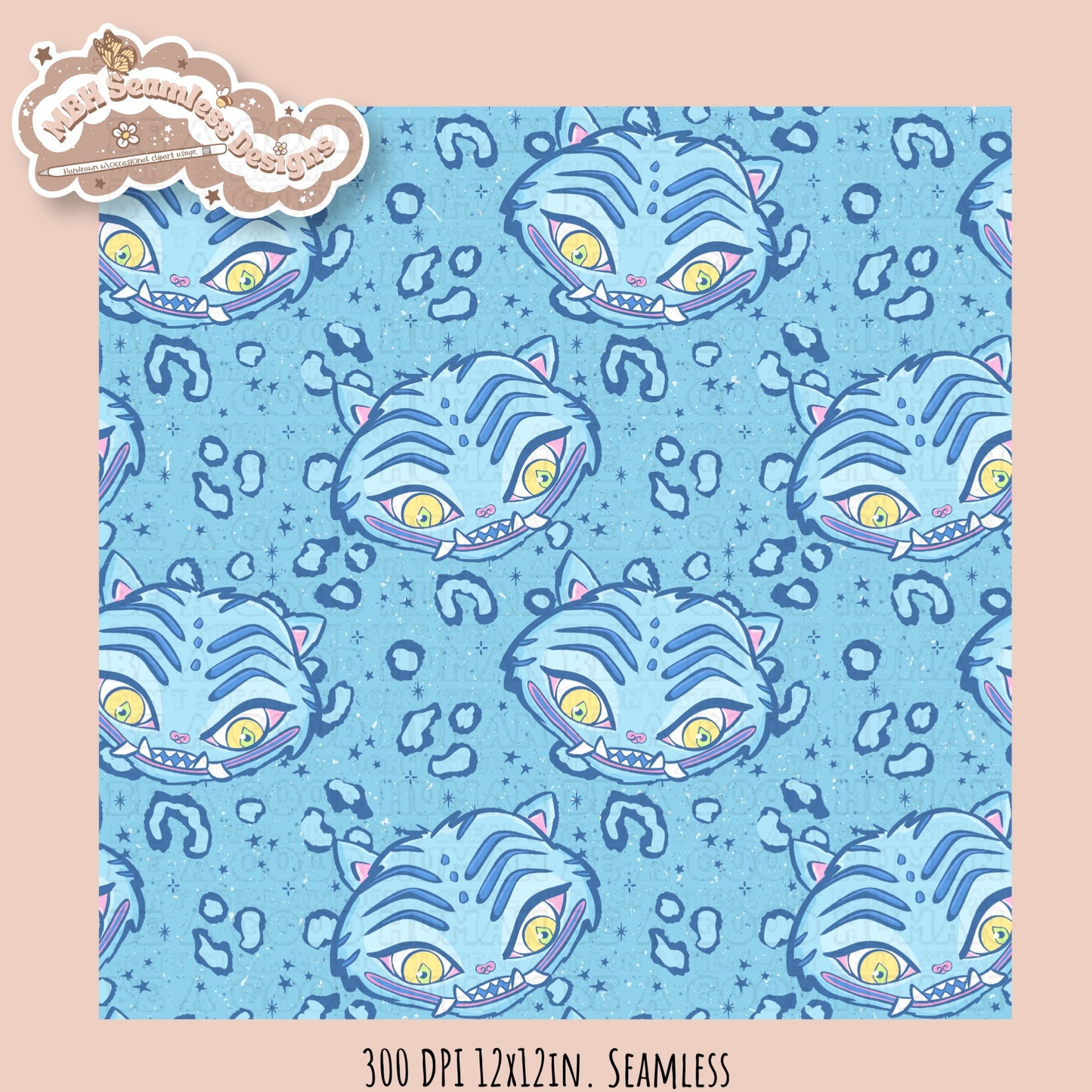 Derpy Cheetah Print Seamless Pattern // Assorted Colorways