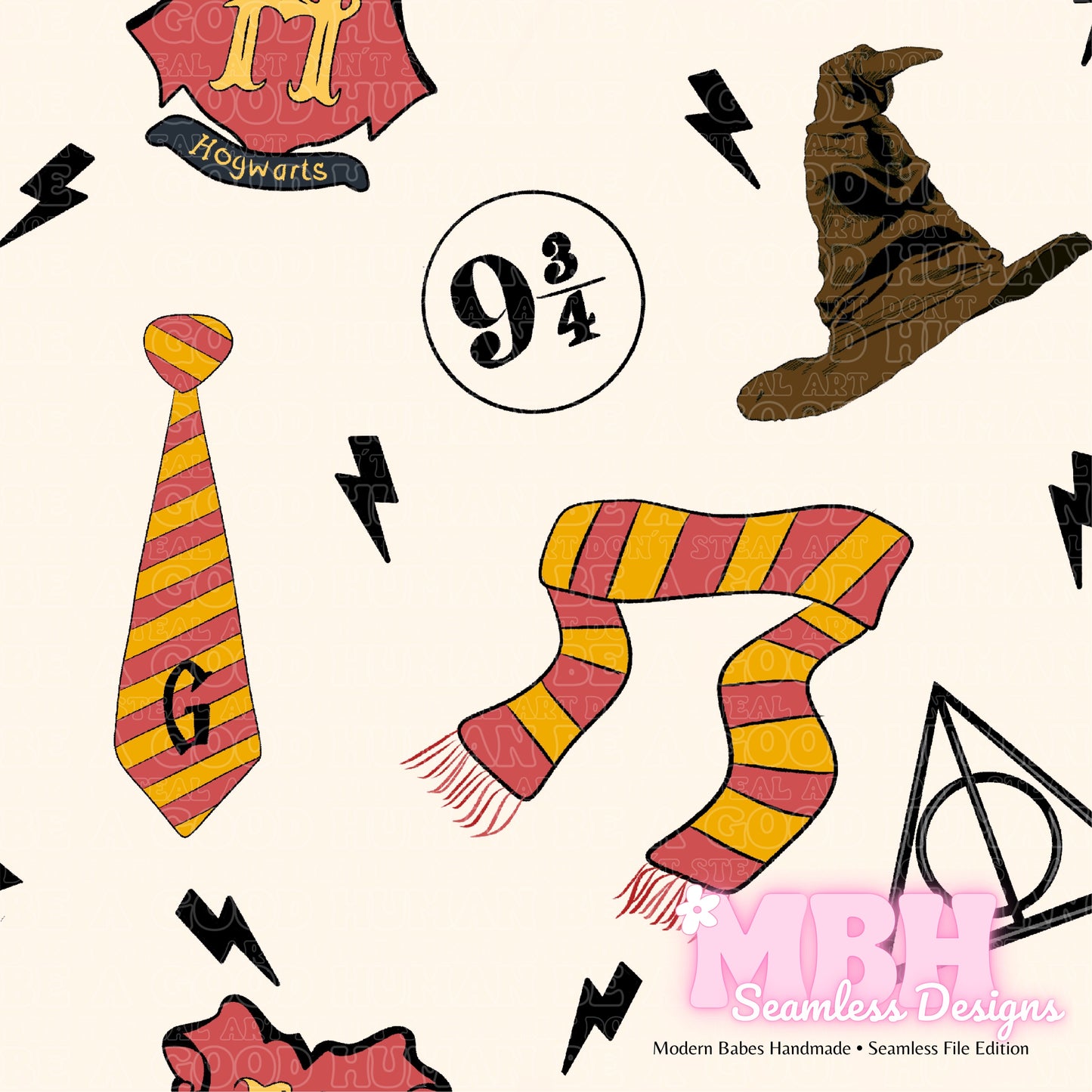 HP Bolts Seamless Pattern