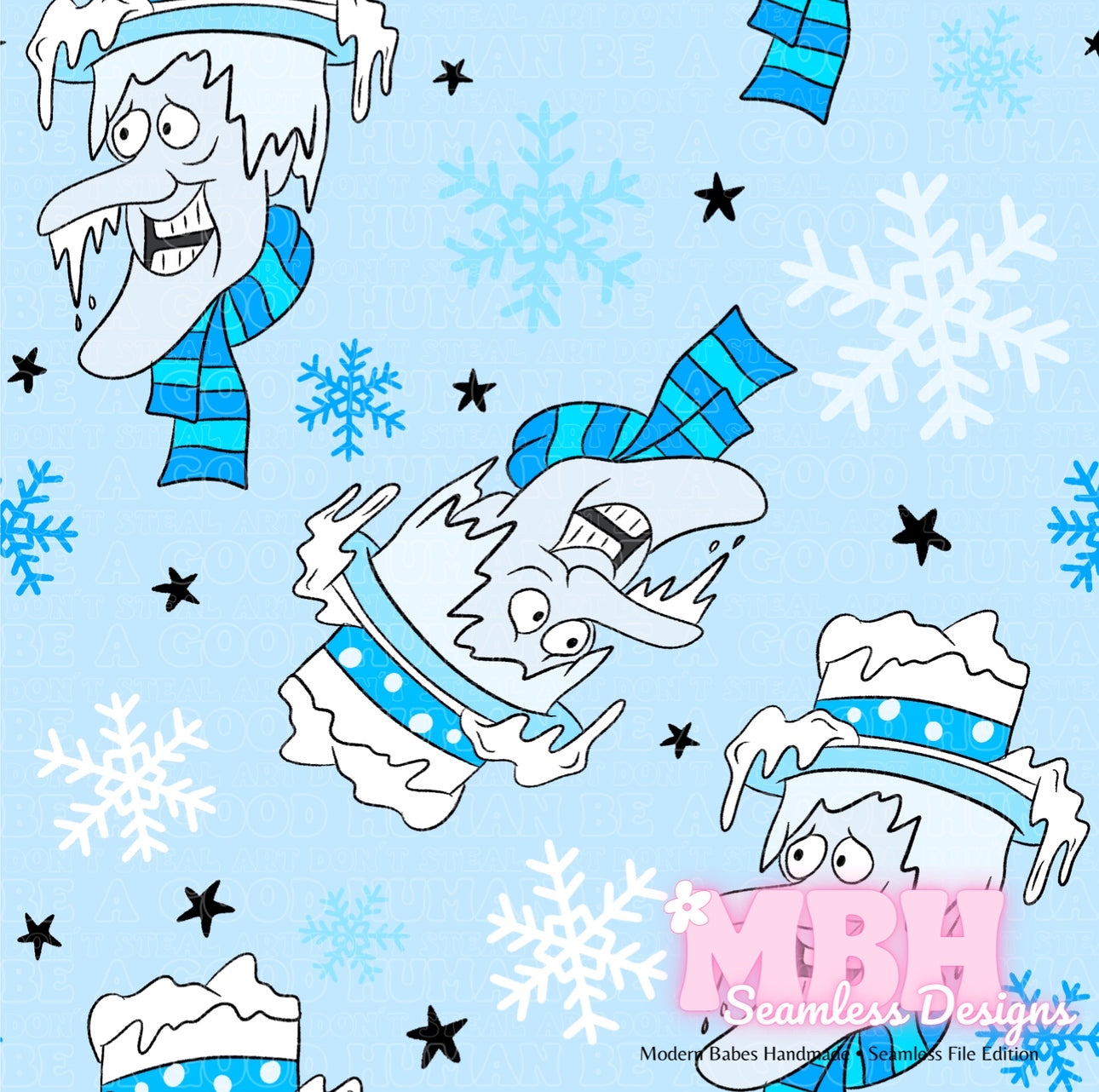 Snow Miser Seamless Pattern