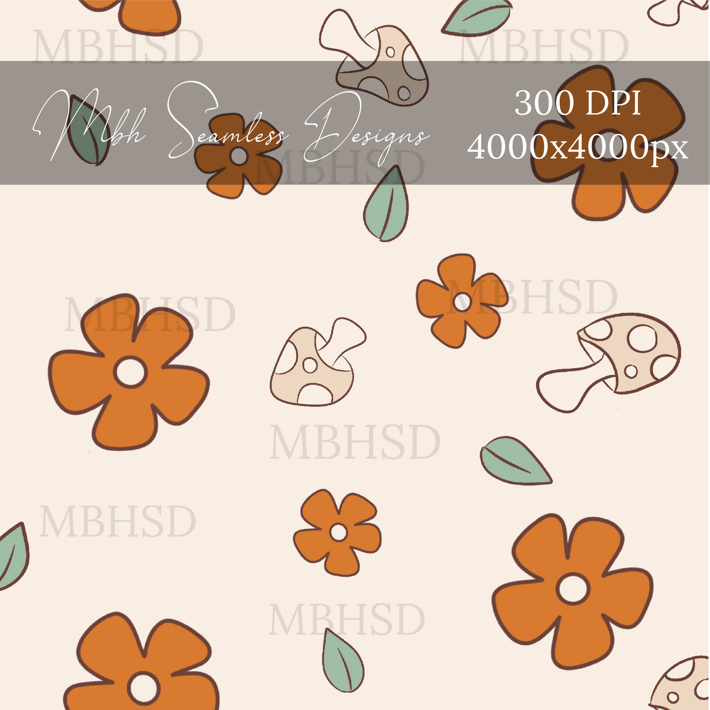 Dainty Floral Shrooms