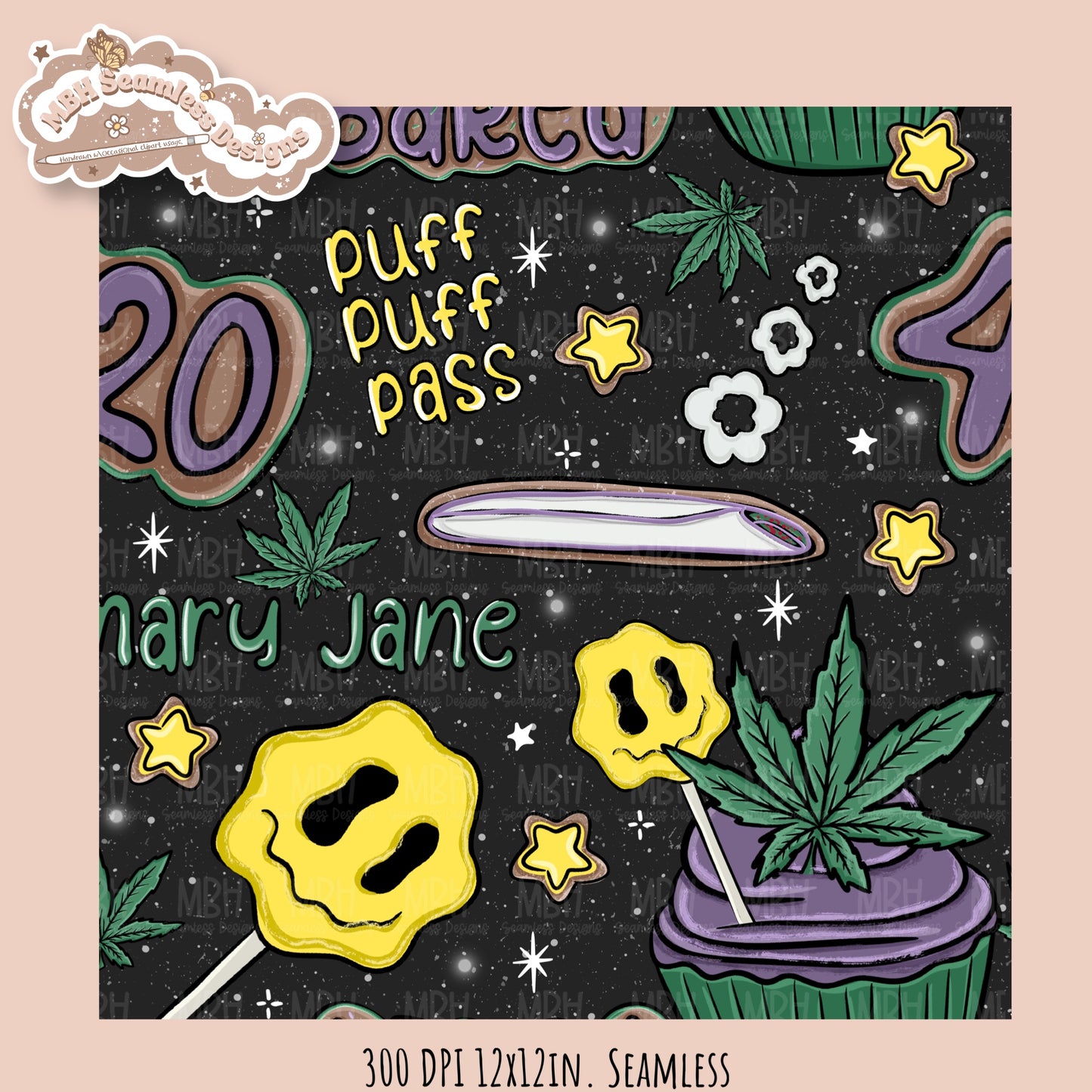 Baked • Hextober 25 // Seamless Pattern // PNG // Assorted Colorways