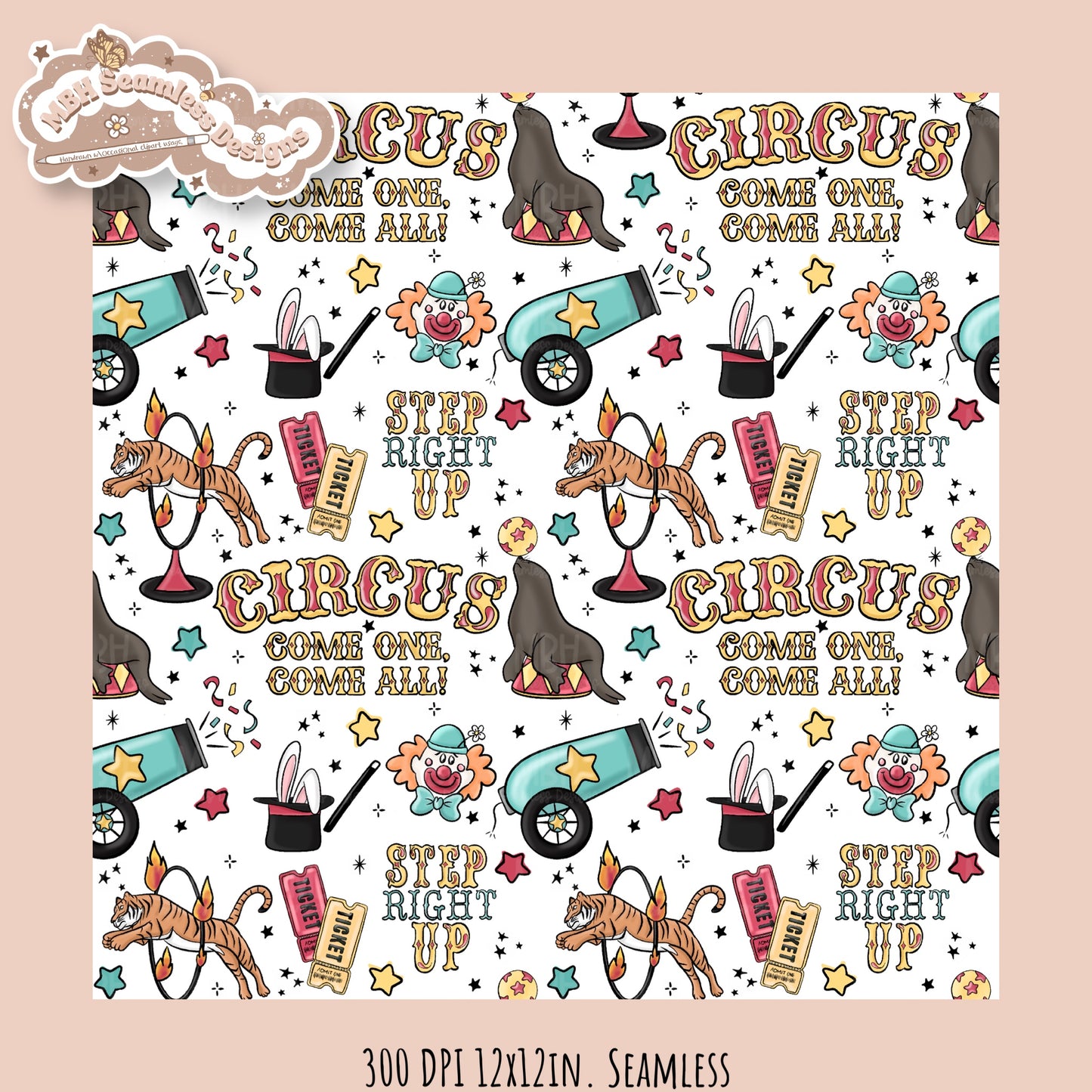 Cirque•Hextober 25 Seamless Pattern // PNG // Assorted Colorways