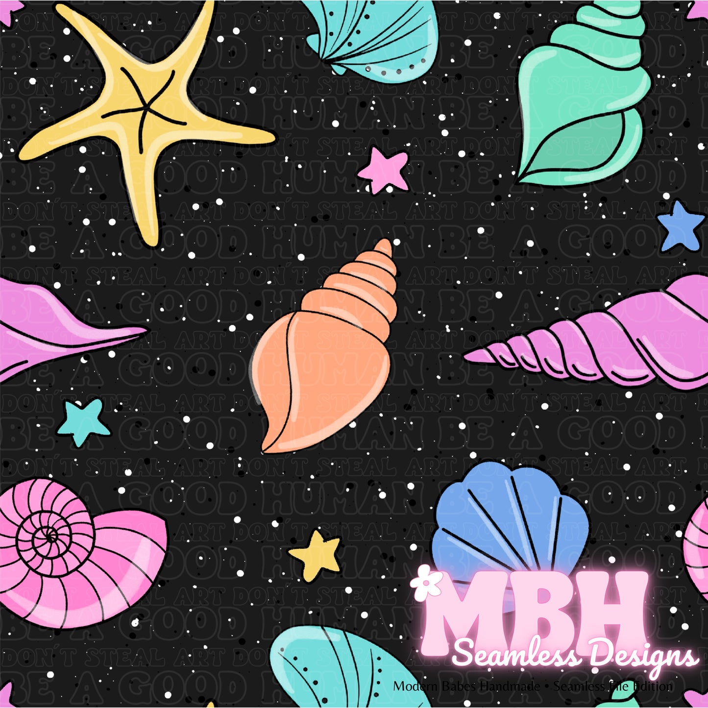 Seashells Spex Seamless Pattetn MULTIPLE COLORWAYS