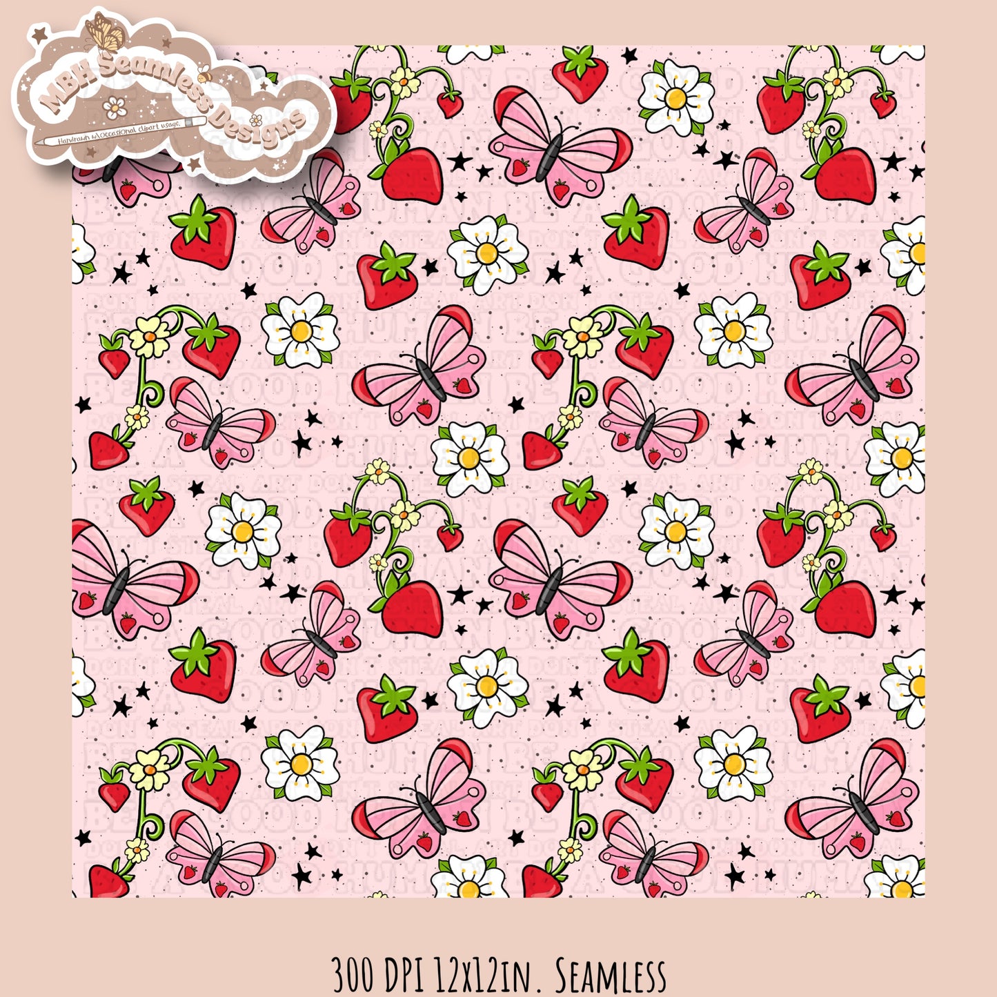Strawberry Butteflies Multiple Colorway Options