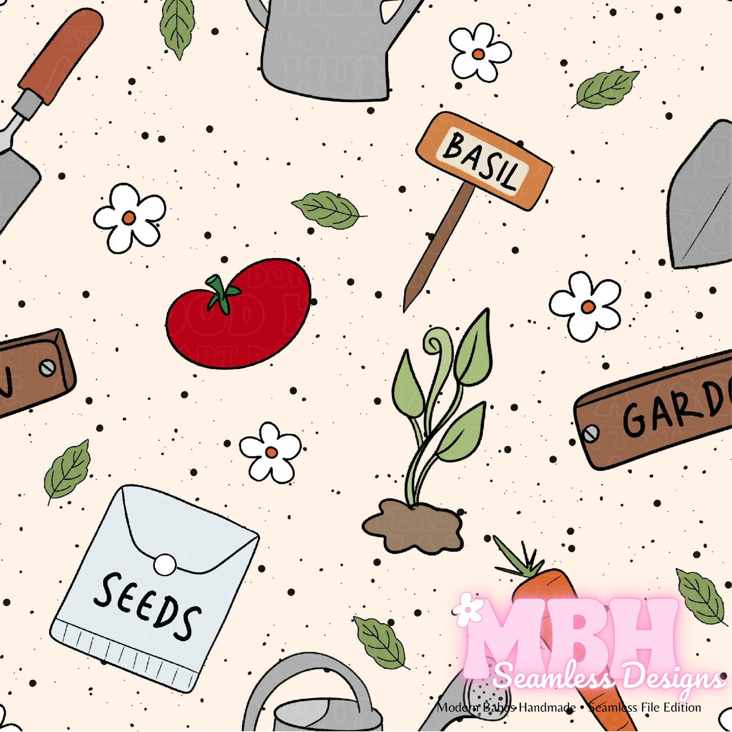 Spring Garden ASSORTED COLORWAYS Seamless Pattern