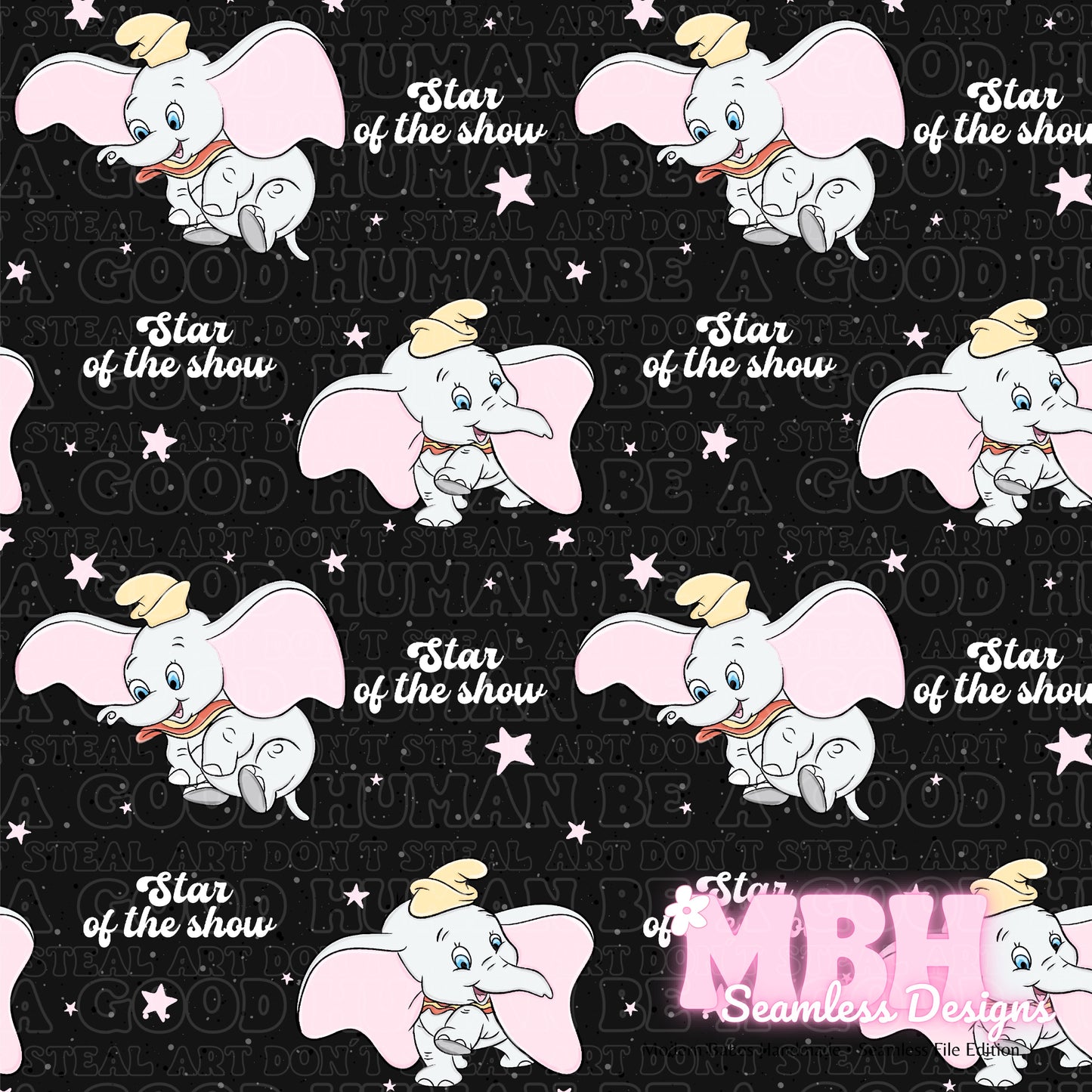 Dumbo Star ASSORTED COLORWAYS Seamless Pattern