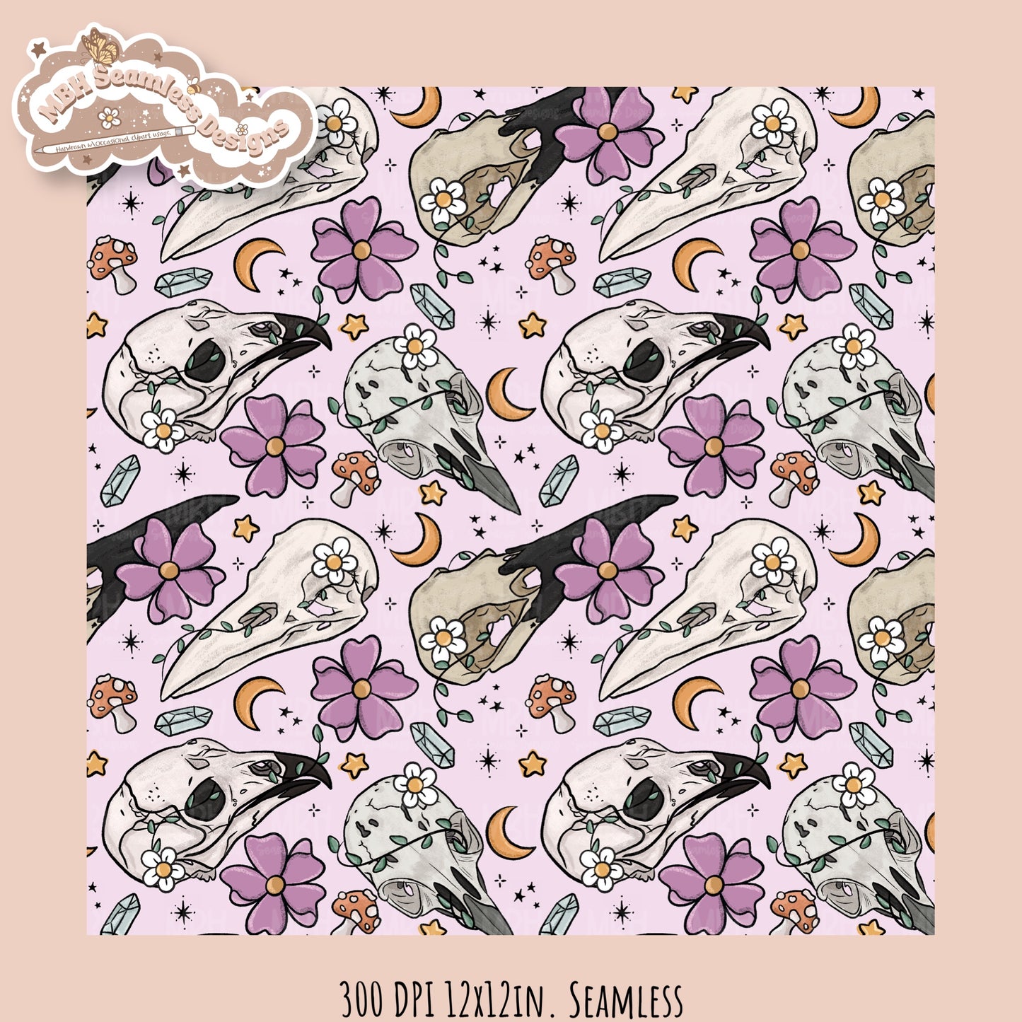 Hextober 25 • Oddities Seamless Pattern // PNG // Multiple Colorway Options