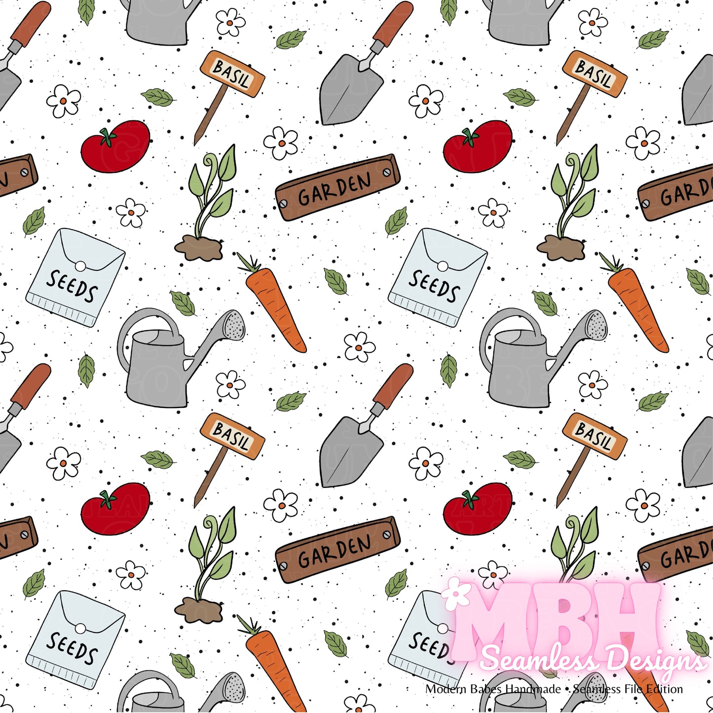 Spring Garden ASSORTED COLORWAYS Seamless Pattern