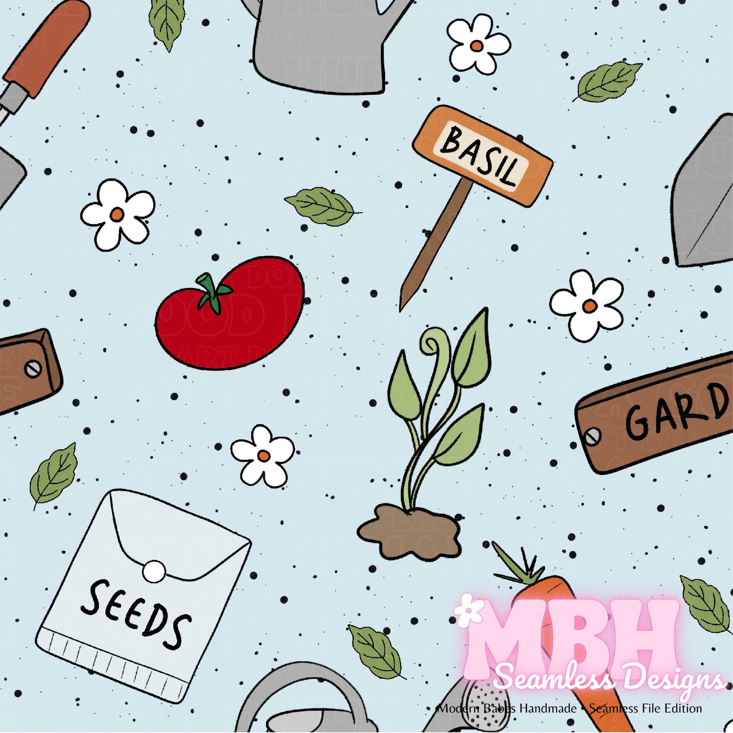 Spring Garden ASSORTED COLORWAYS Seamless Pattern