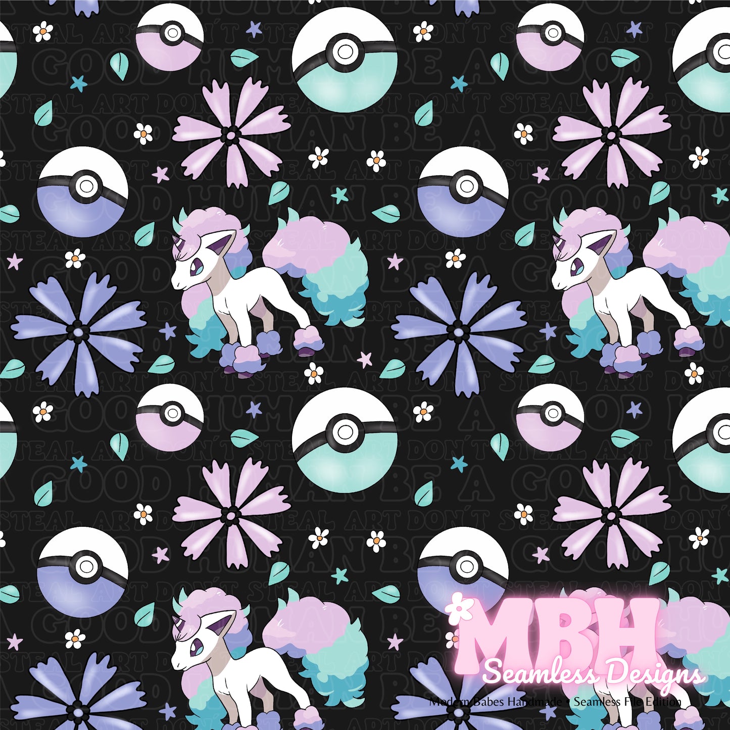 LIMITED Galarian Floral Seamless Pattern
