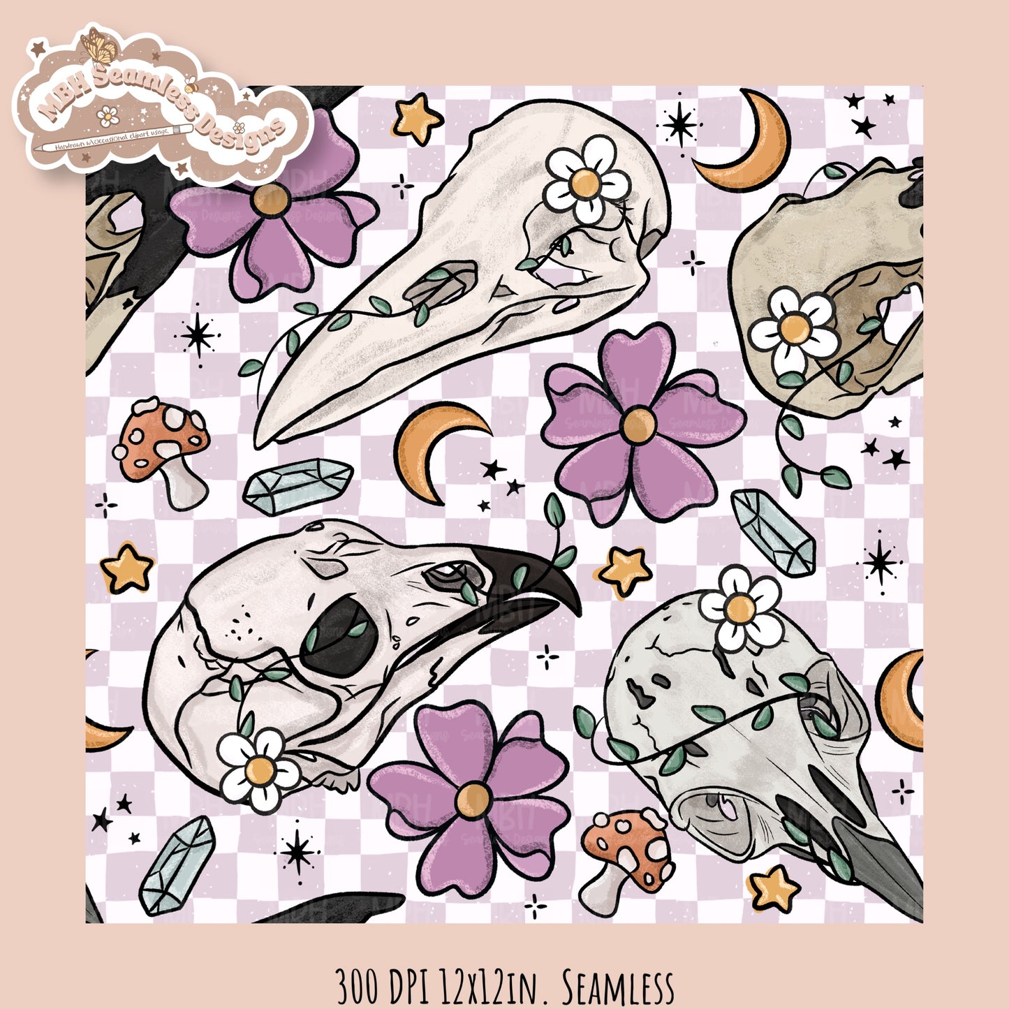 Hextober 25 • Oddities Seamless Pattern // PNG // Multiple Colorway Options