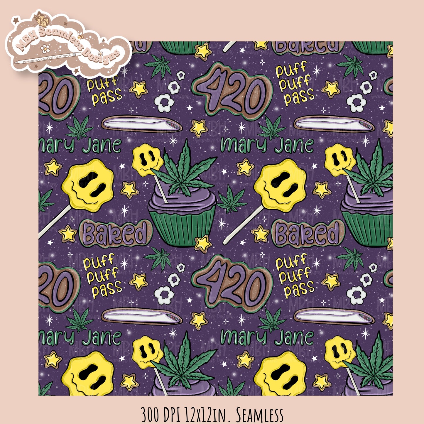 Baked • Hextober 25 // Seamless Pattern // PNG // Assorted Colorways