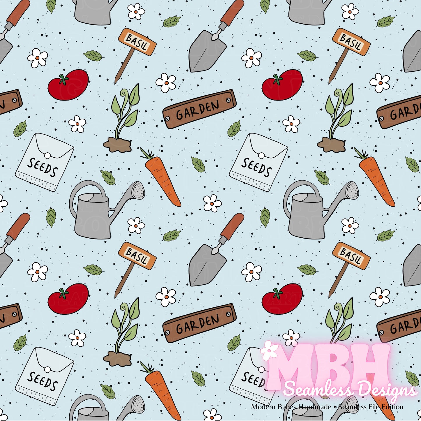 Spring Garden ASSORTED COLORWAYS Seamless Pattern