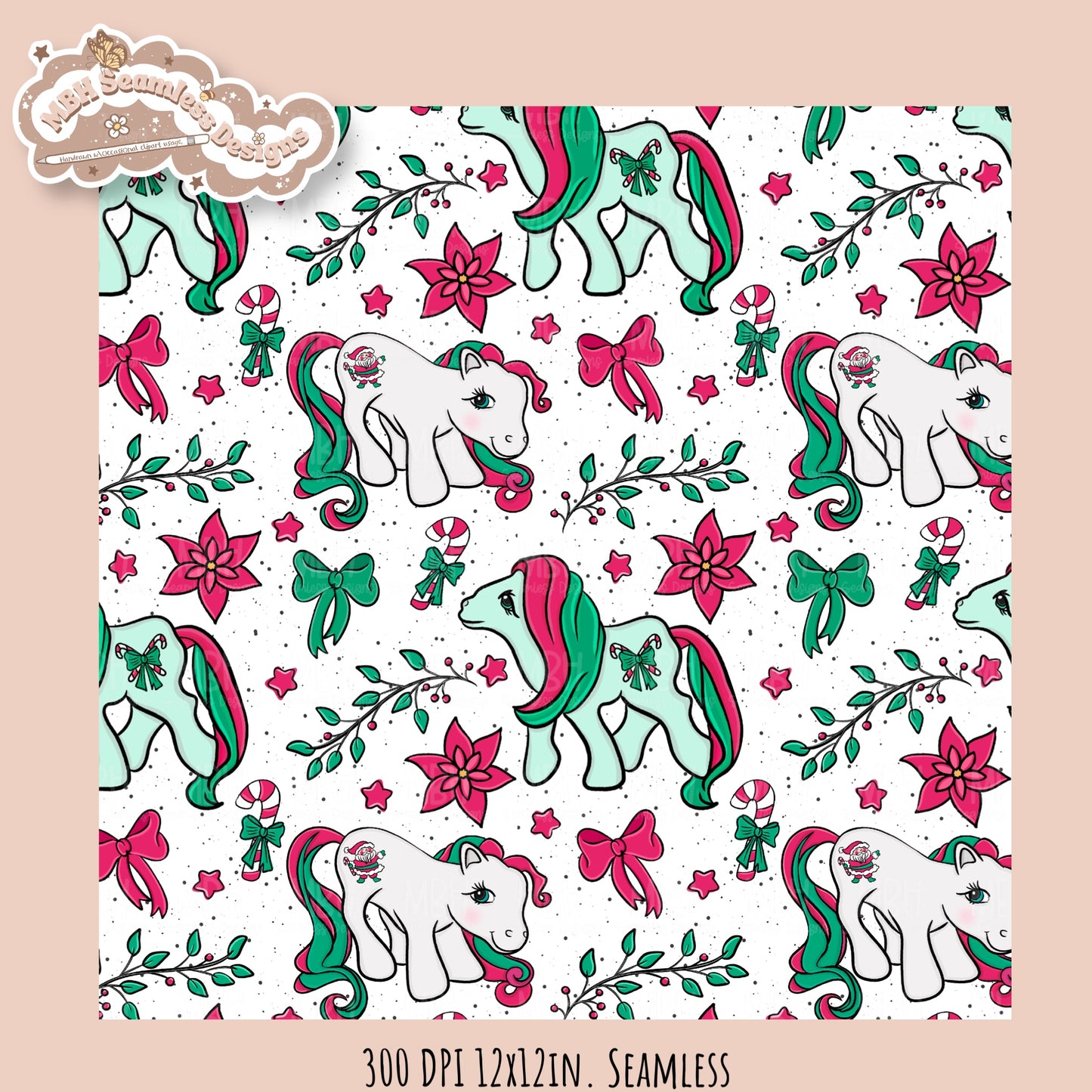 MLP Christmas Seamless Pattern // Assorted Colorways