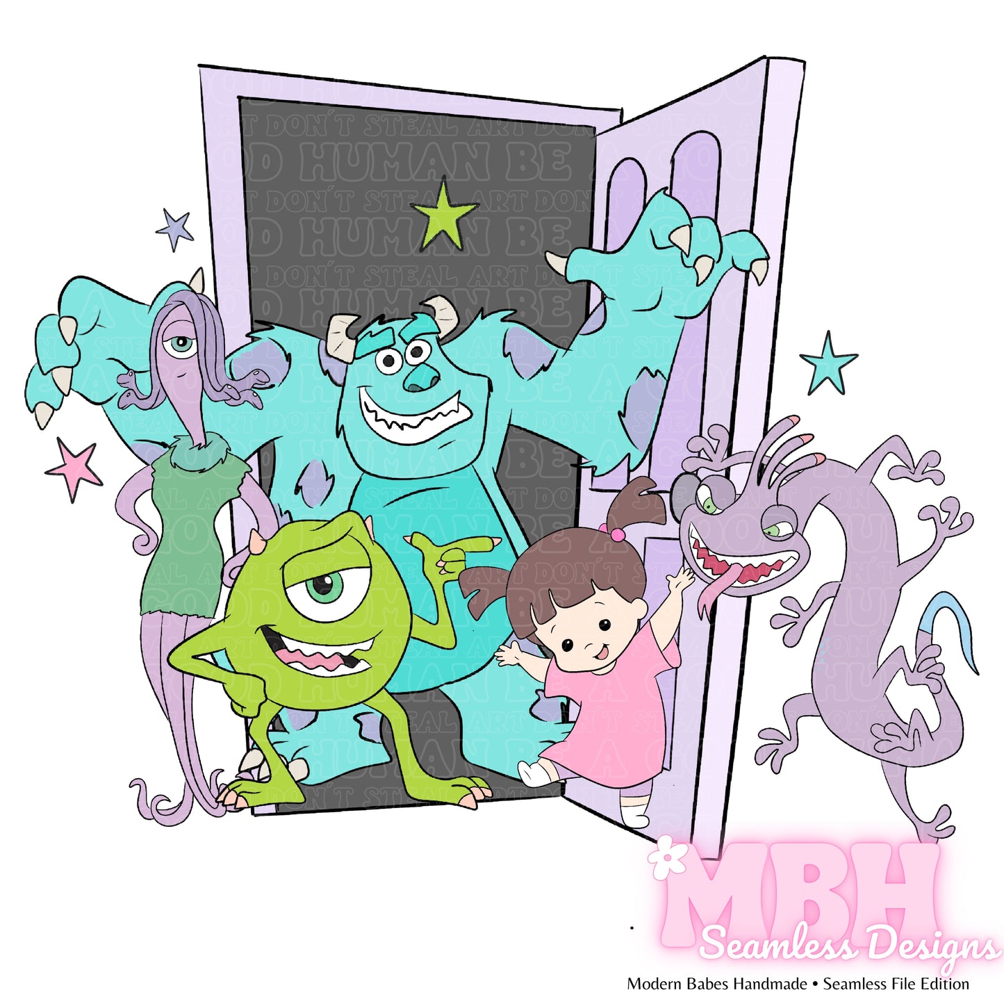 Monsters Inc. Seamless Pattern