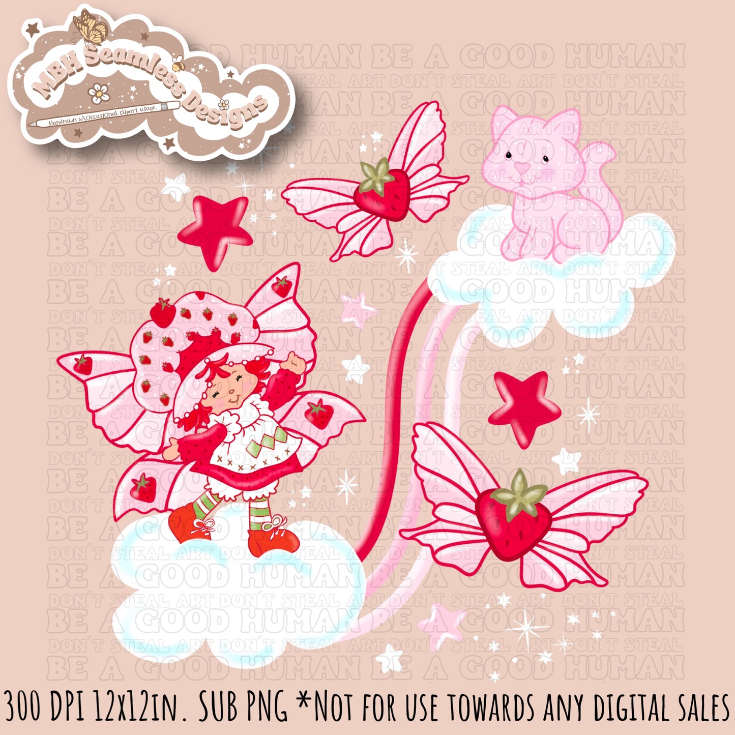 EXCLUSIVE Starry SS Butterflies Seamless Pattern // PNG•MULTIPLE COLORWAY OPTIONS