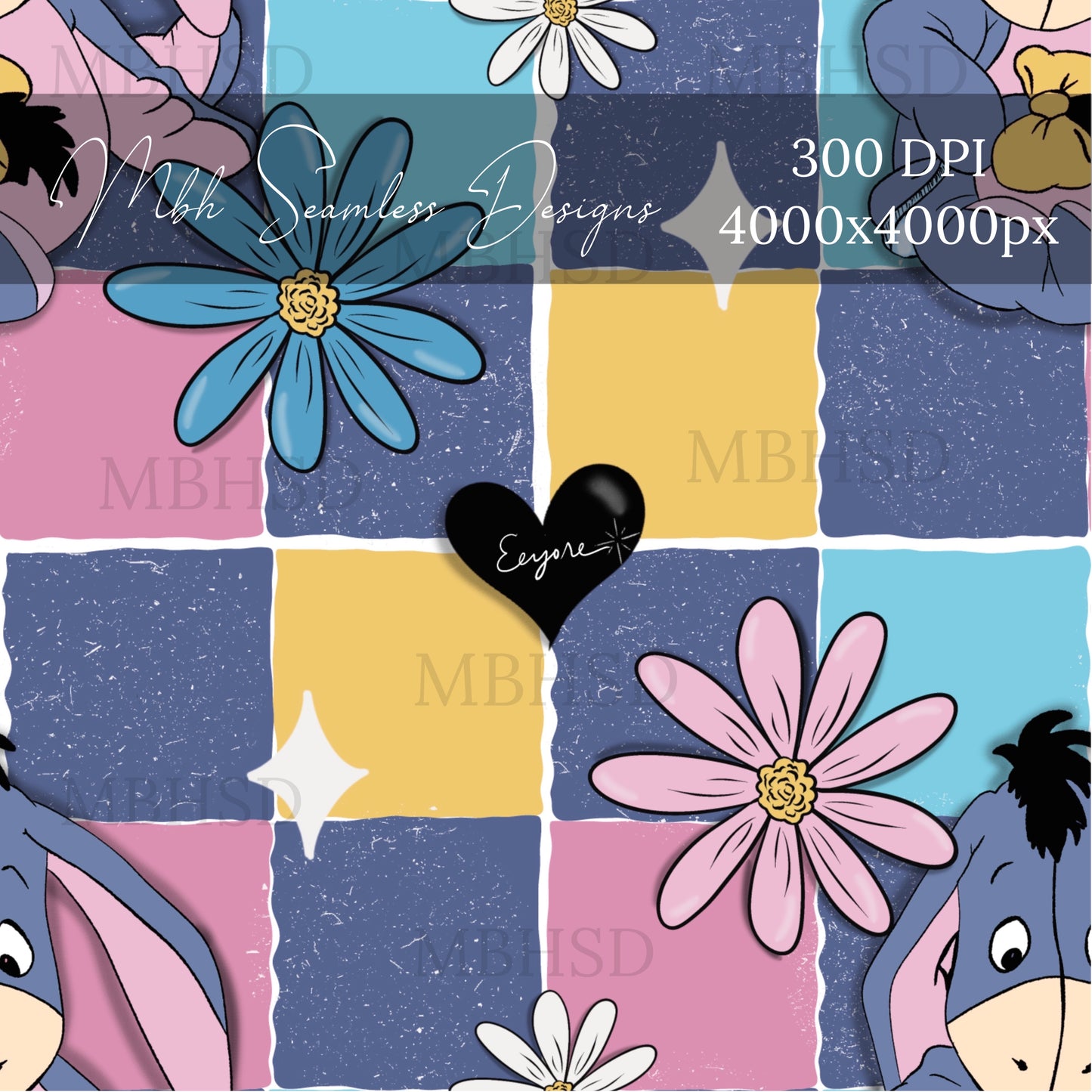 Donkey Checkered Floral