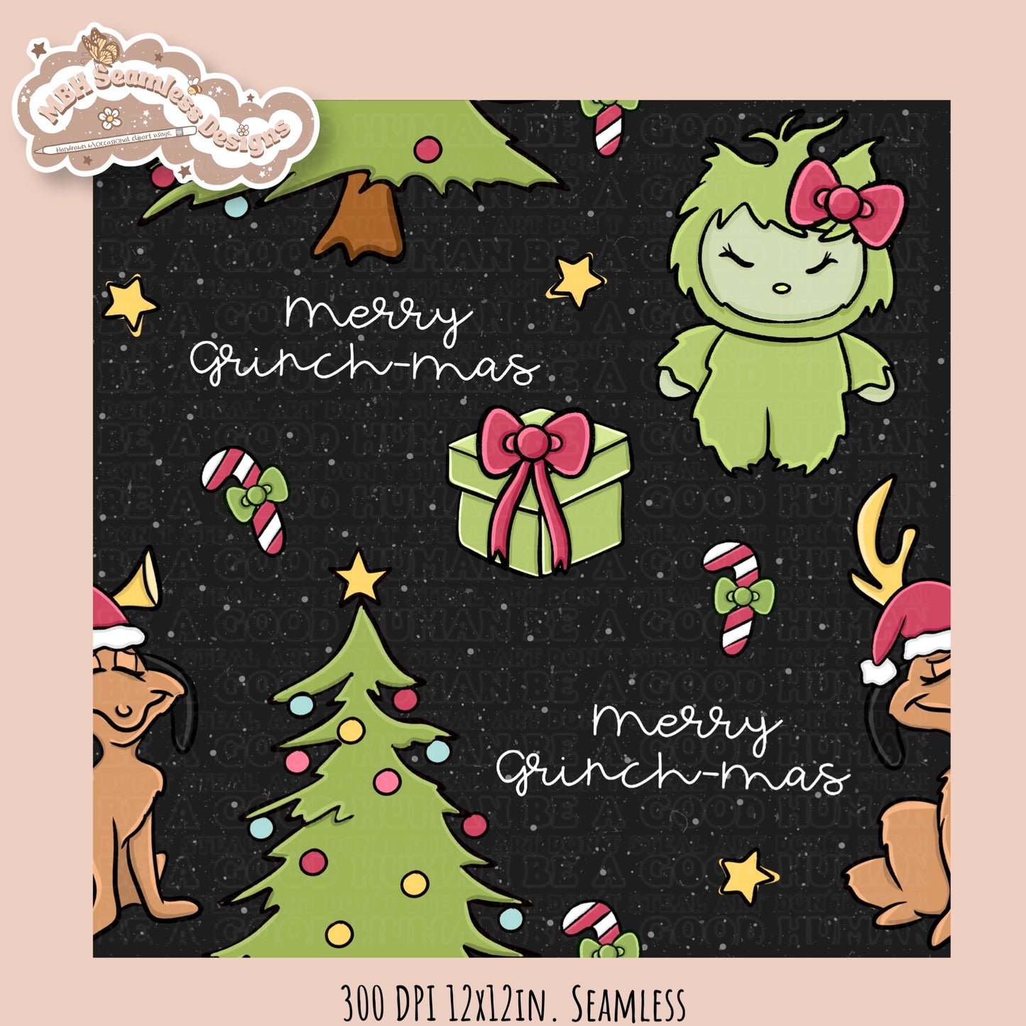 HK x Grinchmas Seamless Pattern // Assorted Colorways