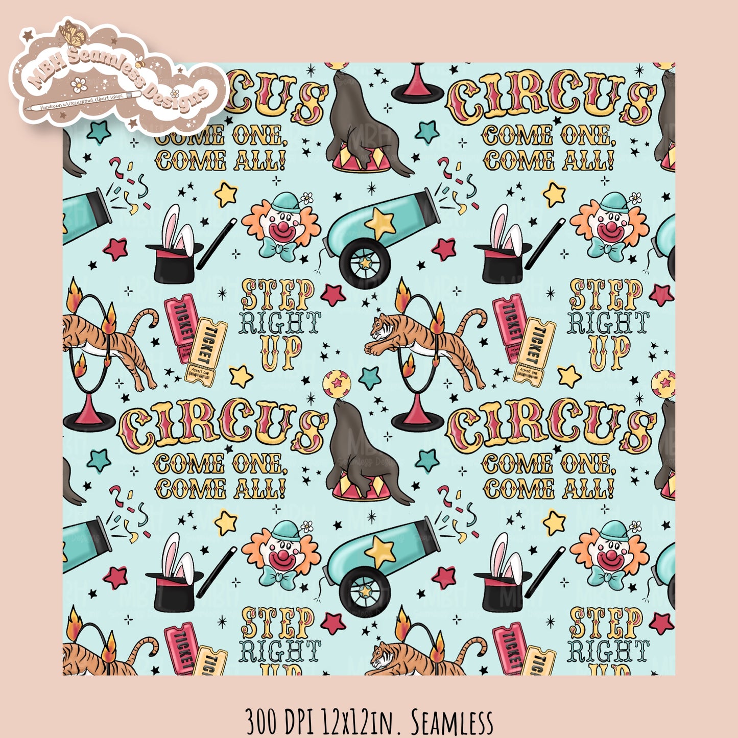 Cirque•Hextober 25 Seamless Pattern // PNG // Assorted Colorways