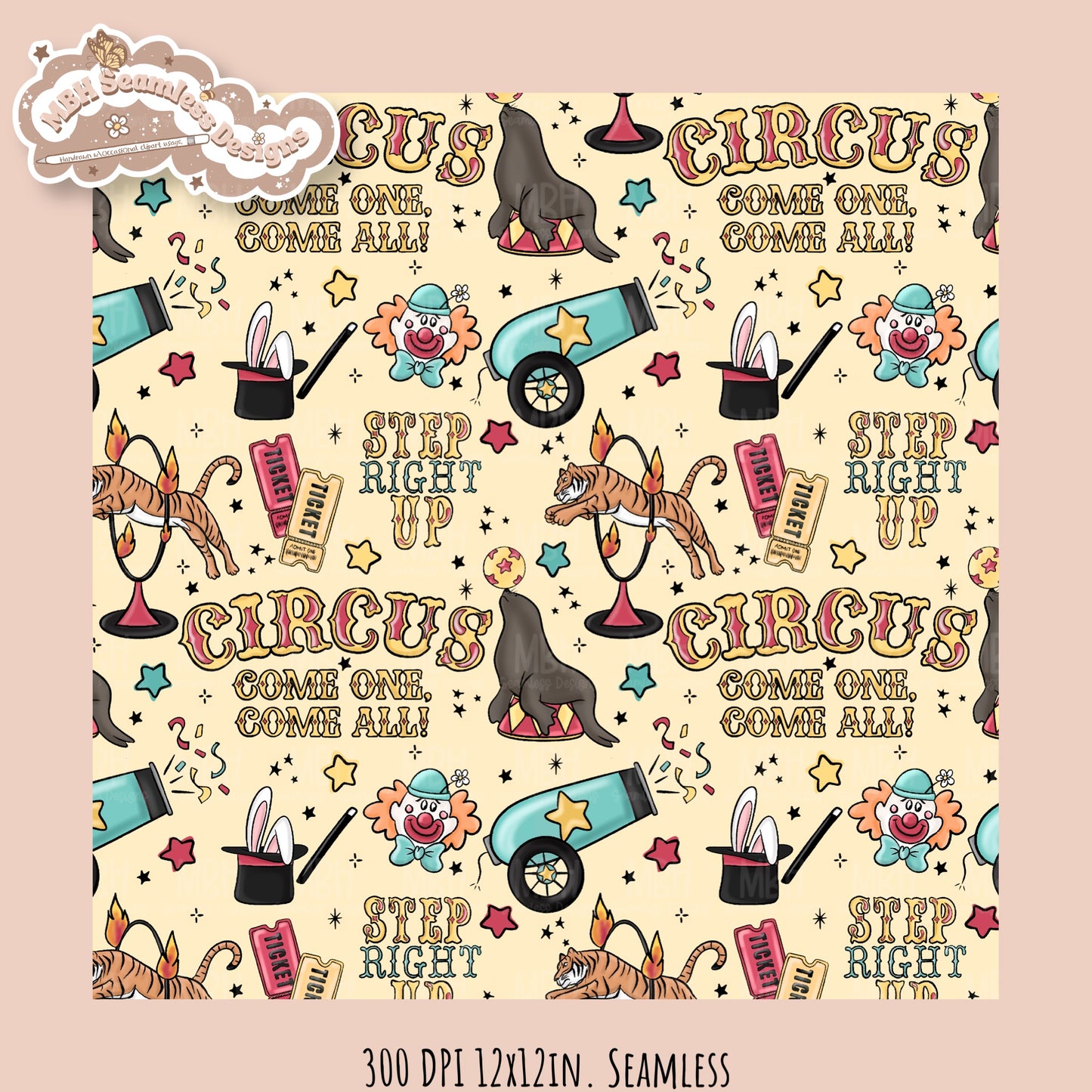 Cirque•Hextober 25 Seamless Pattern // PNG // Assorted Colorways