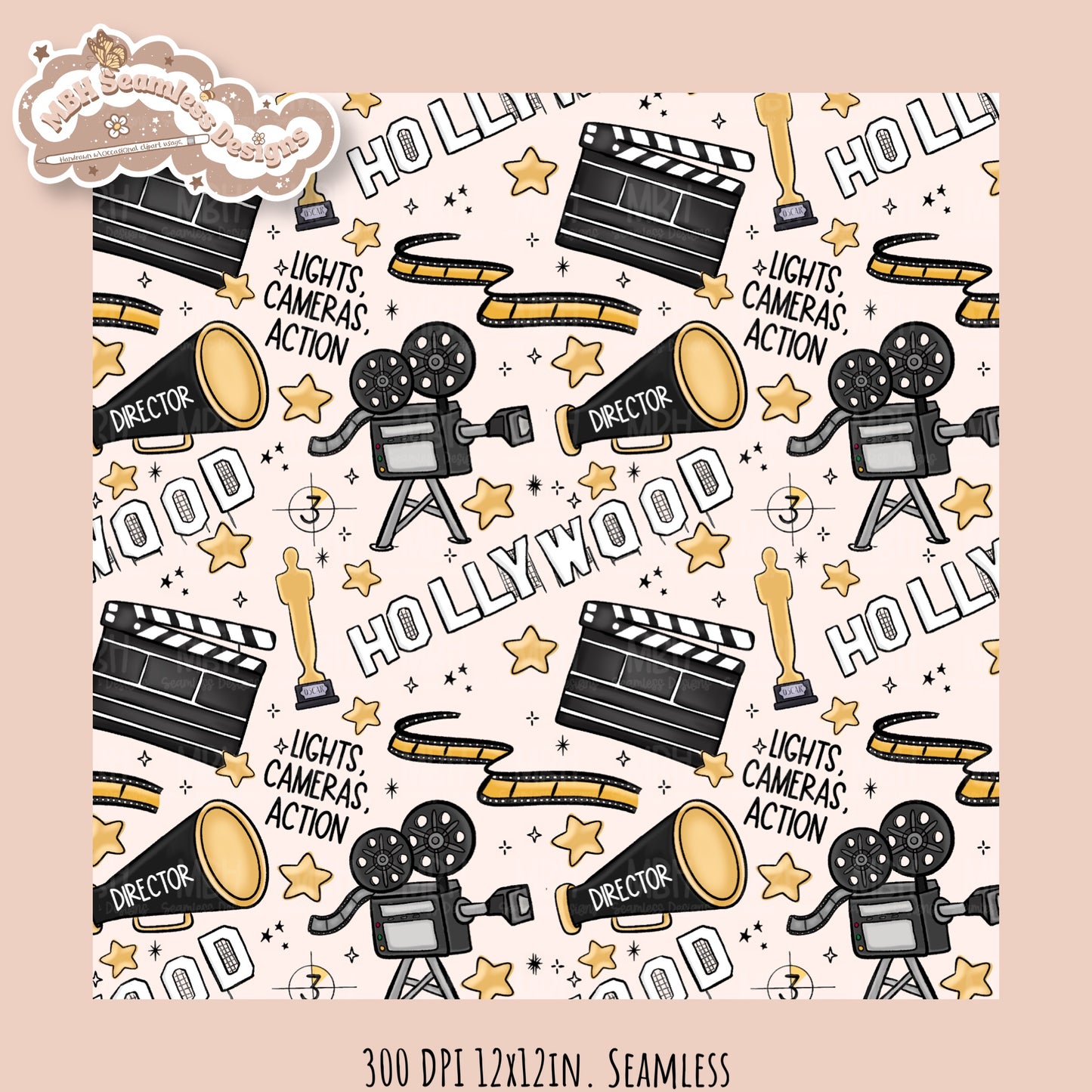 Movies • Hextober 25 Seamless Pattern // Assorted Colorways