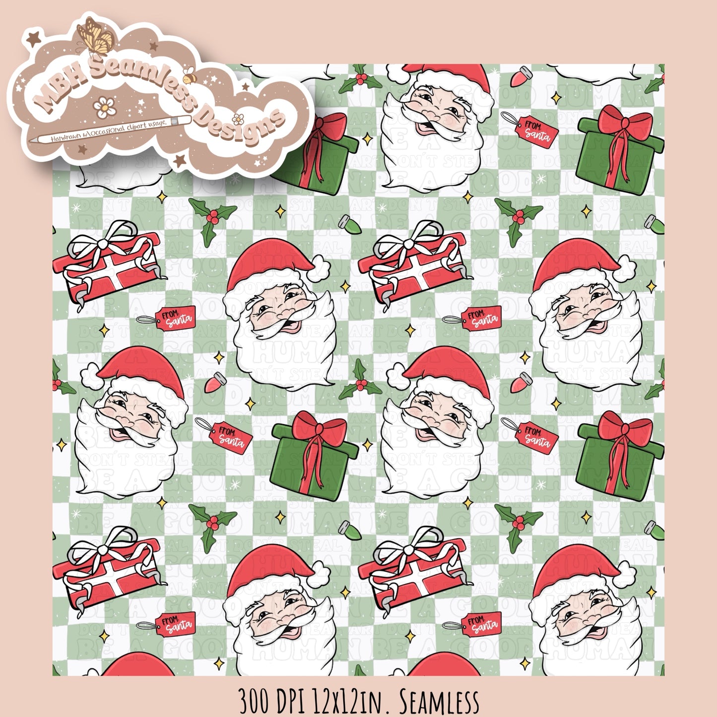 Santa Gifts Seamless MULTIPLE COLORWAYS