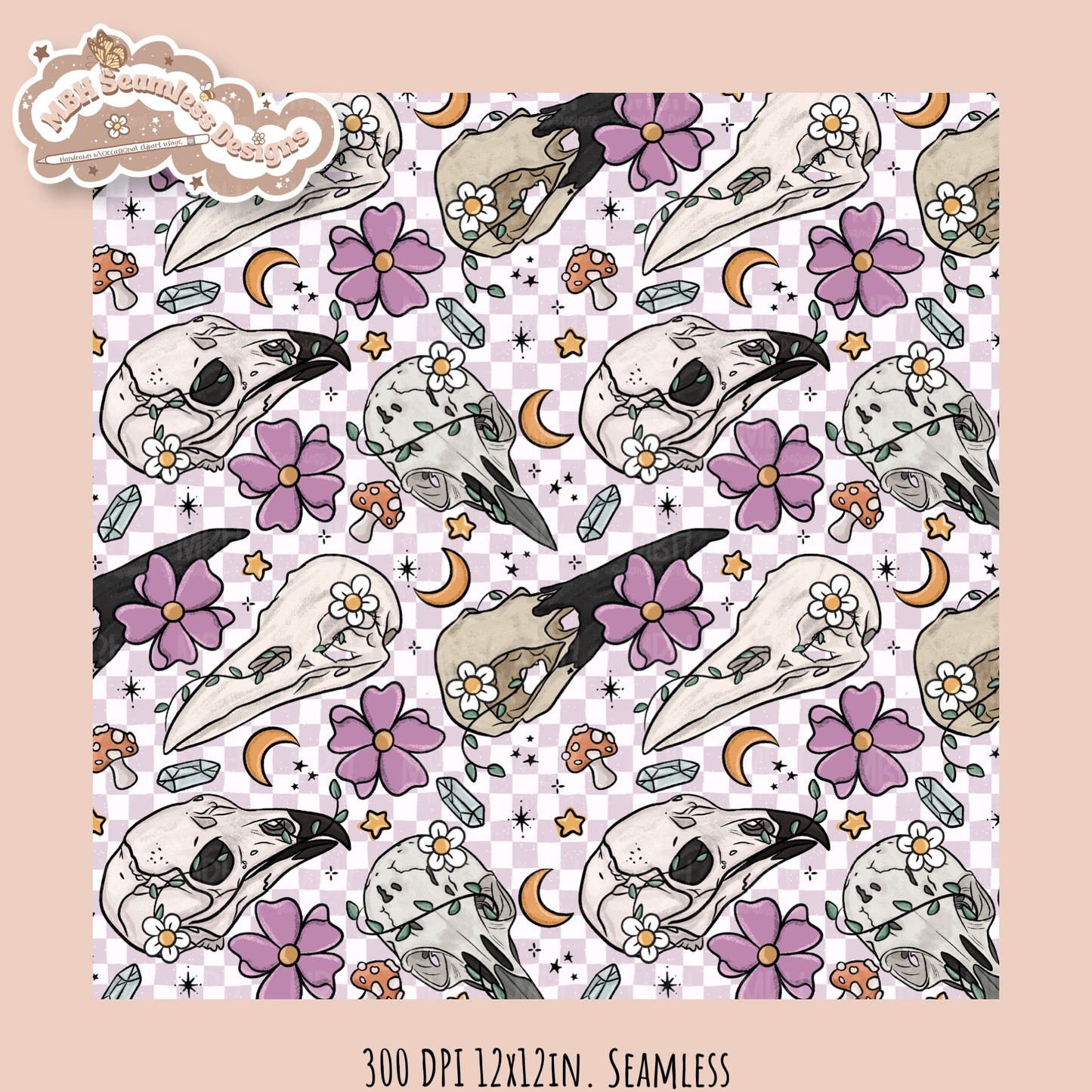 Hextober 25 • Oddities Seamless Pattern // PNG // Multiple Colorway Options