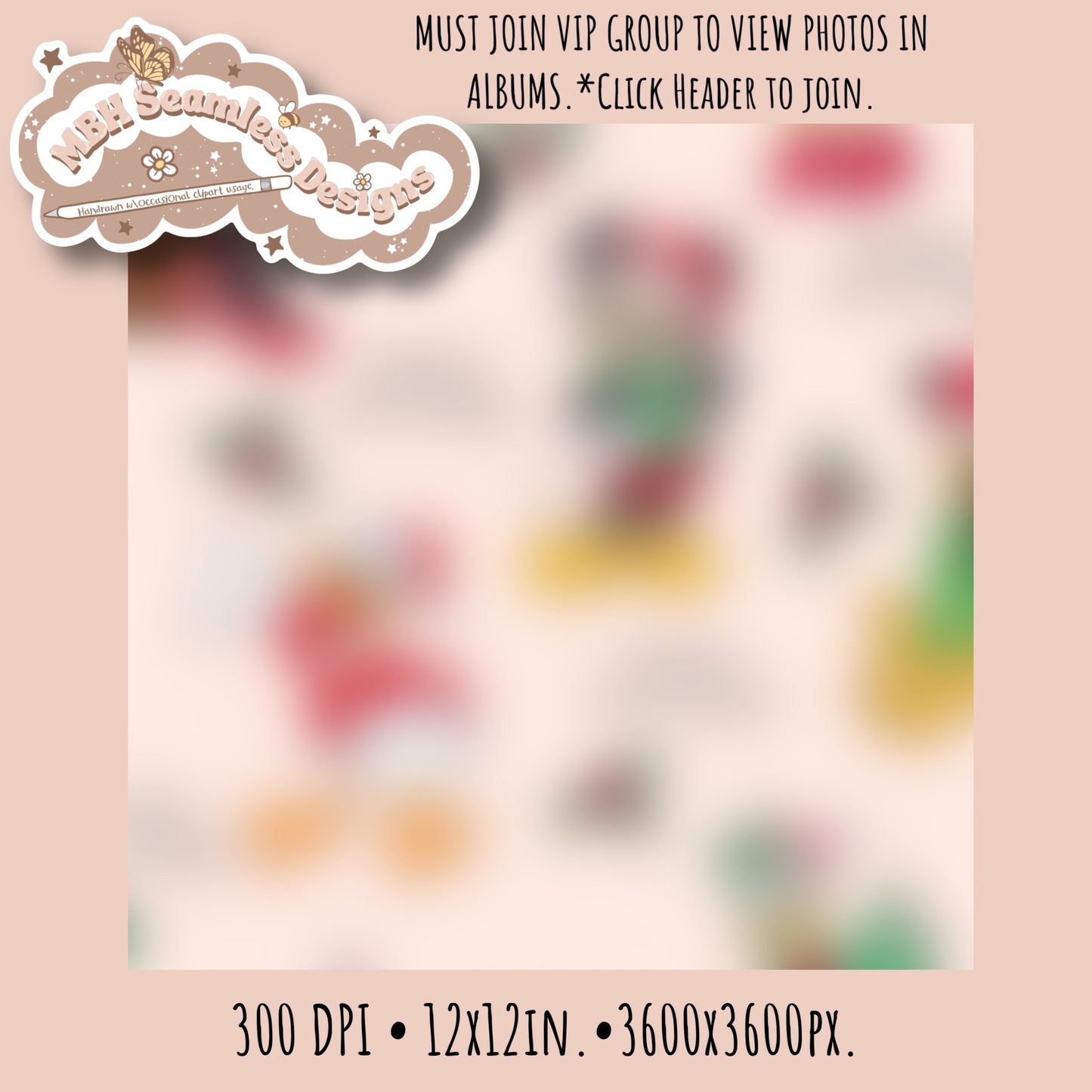Mouse & Friends Holiday Seamless Pattern MULTIPLE COLORWAYS