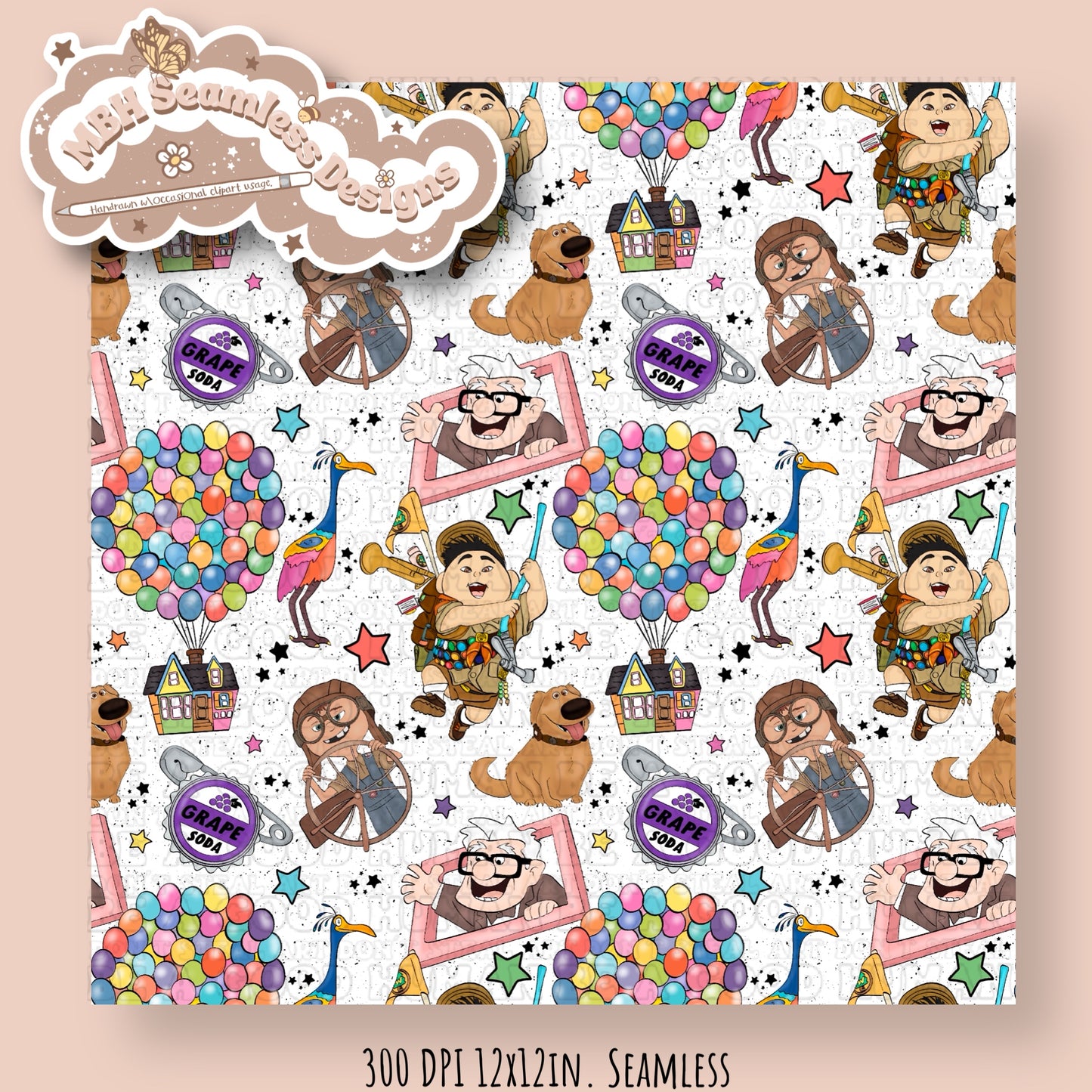 Starry Up Seamless Pattern MULTIPLE COLORWAYS