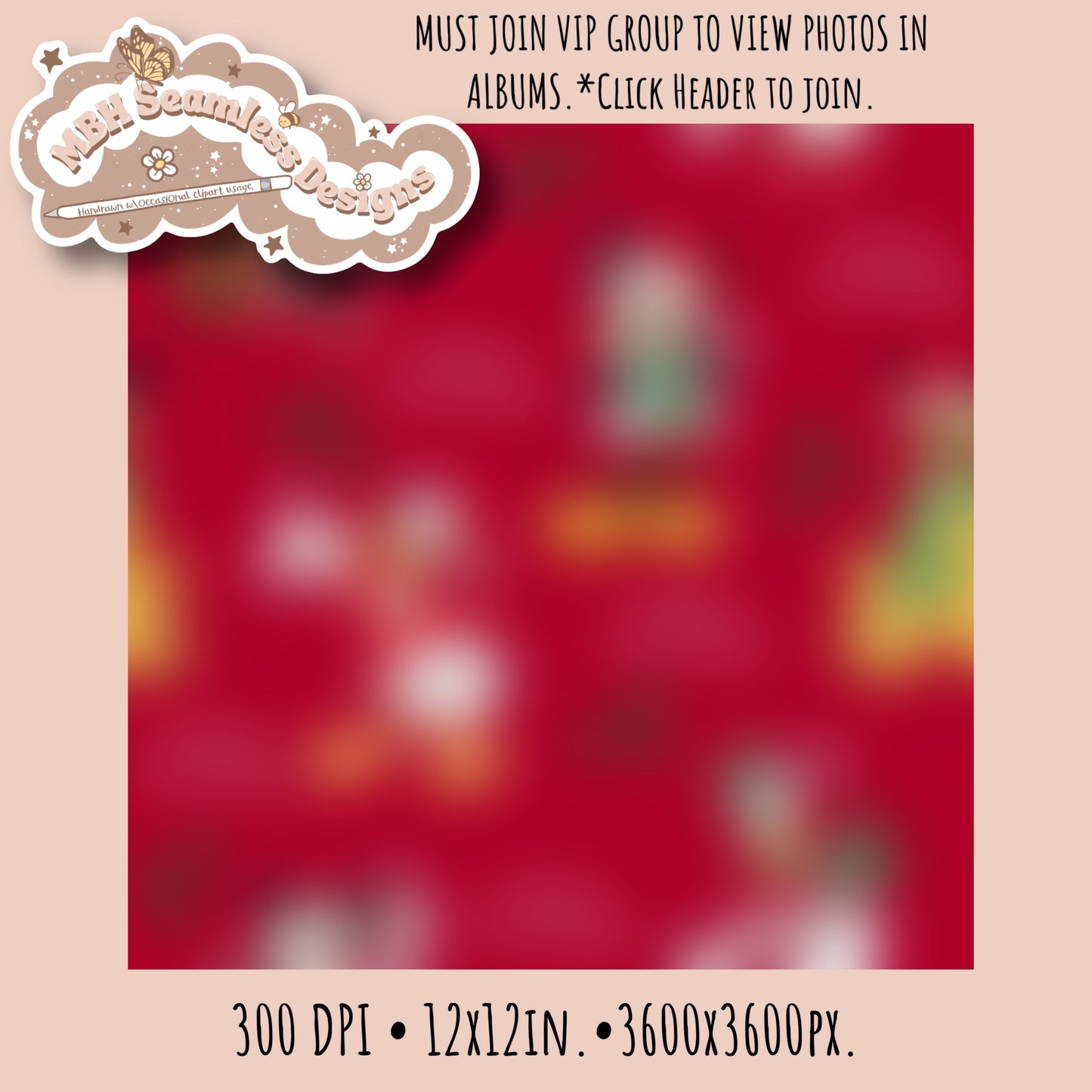 Mouse & Friends Holiday Seamless Pattern MULTIPLE COLORWAYS