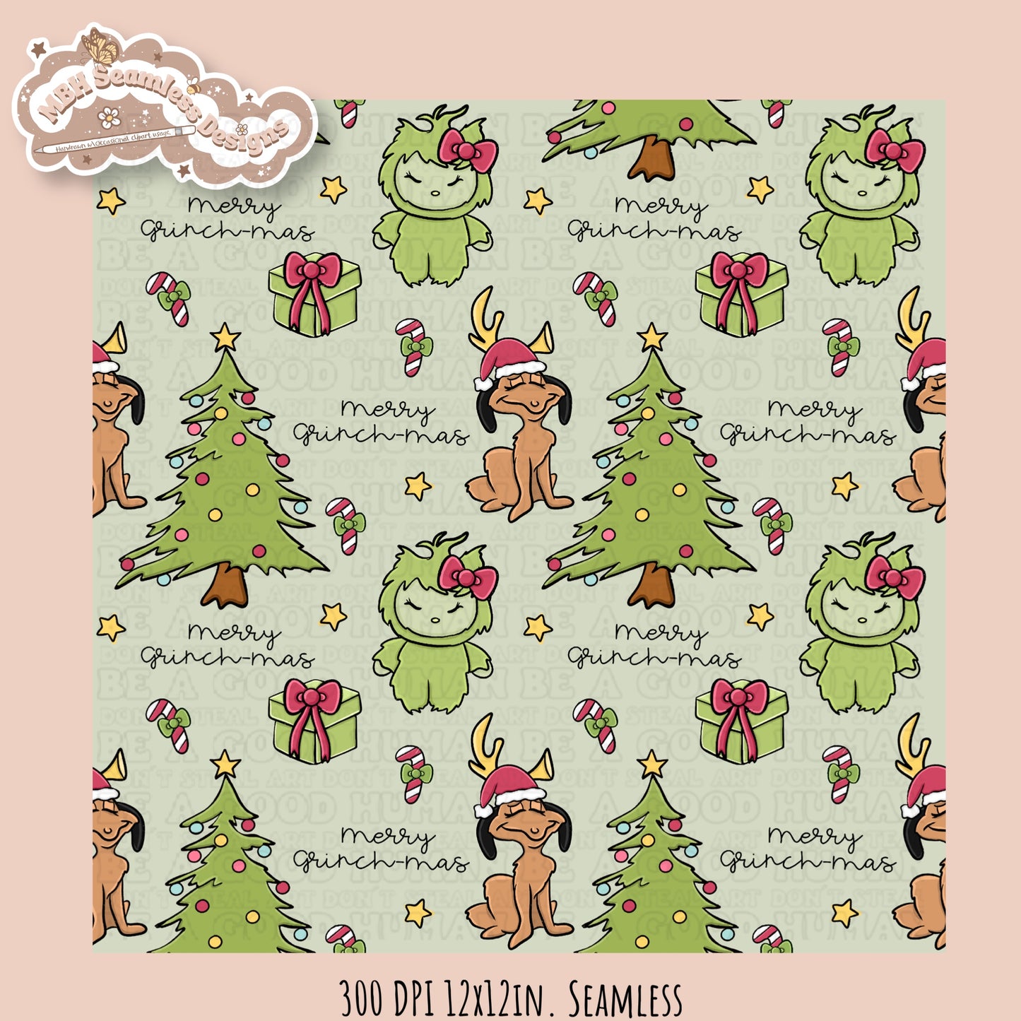HK x Grinchmas Seamless Pattern // Assorted Colorways