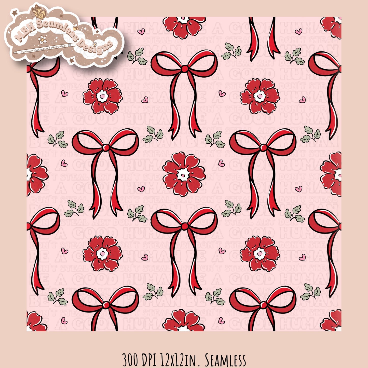 Valentine Dainty Floral Seamless Pattern MULTIPLE COLORWAYS