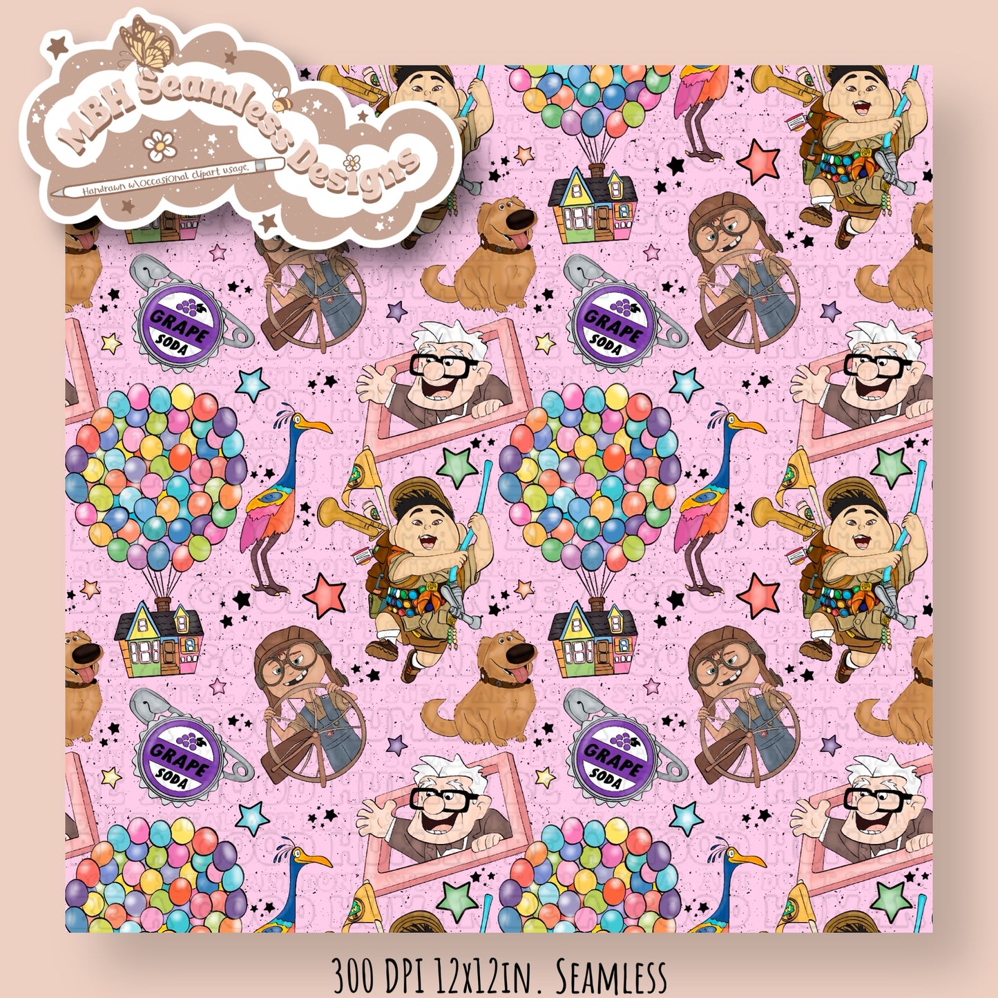 Starry Up Seamless Pattern MULTIPLE COLORWAYS