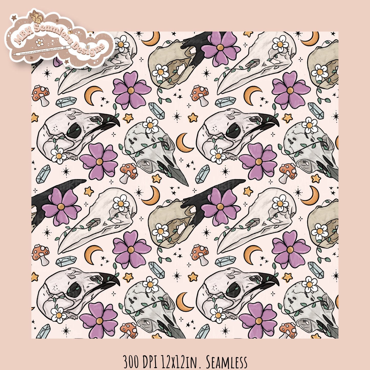 Hextober 25 • Oddities Seamless Pattern // PNG // Multiple Colorway Options