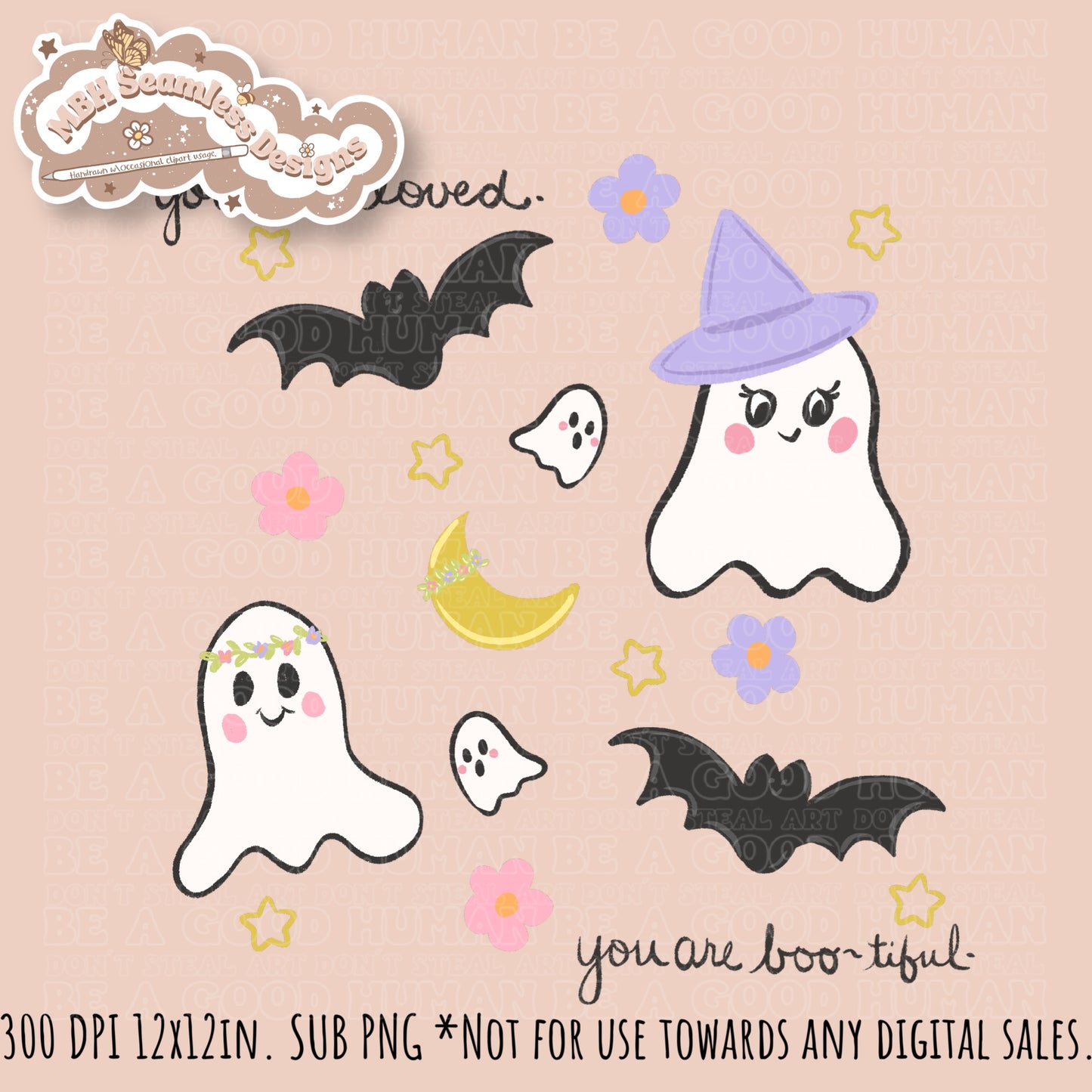 Affirmation•Hextober 25 // Seamless Pattern // PNG //Assorted Colorways
