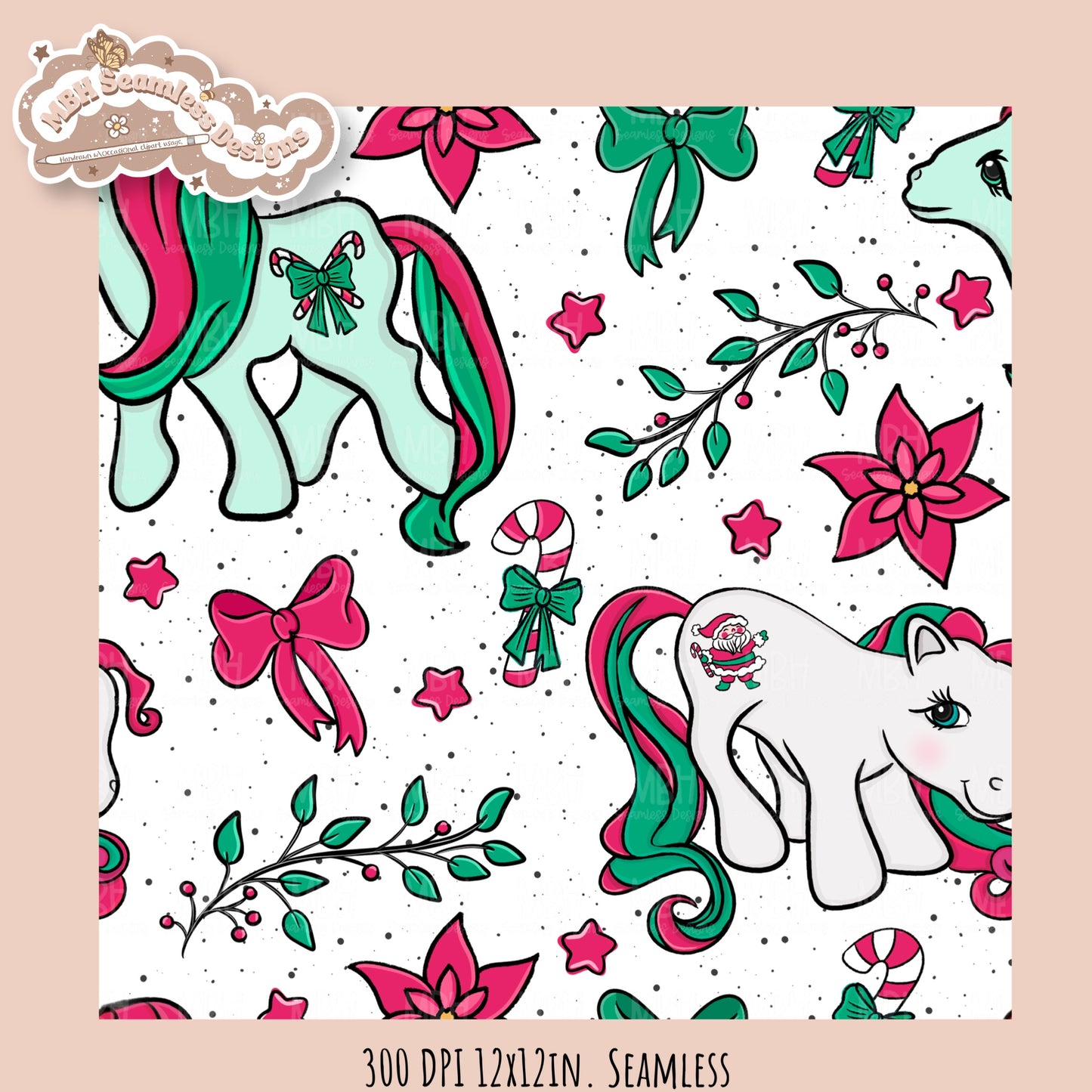 MLP Christmas Seamless Pattern // Assorted Colorways