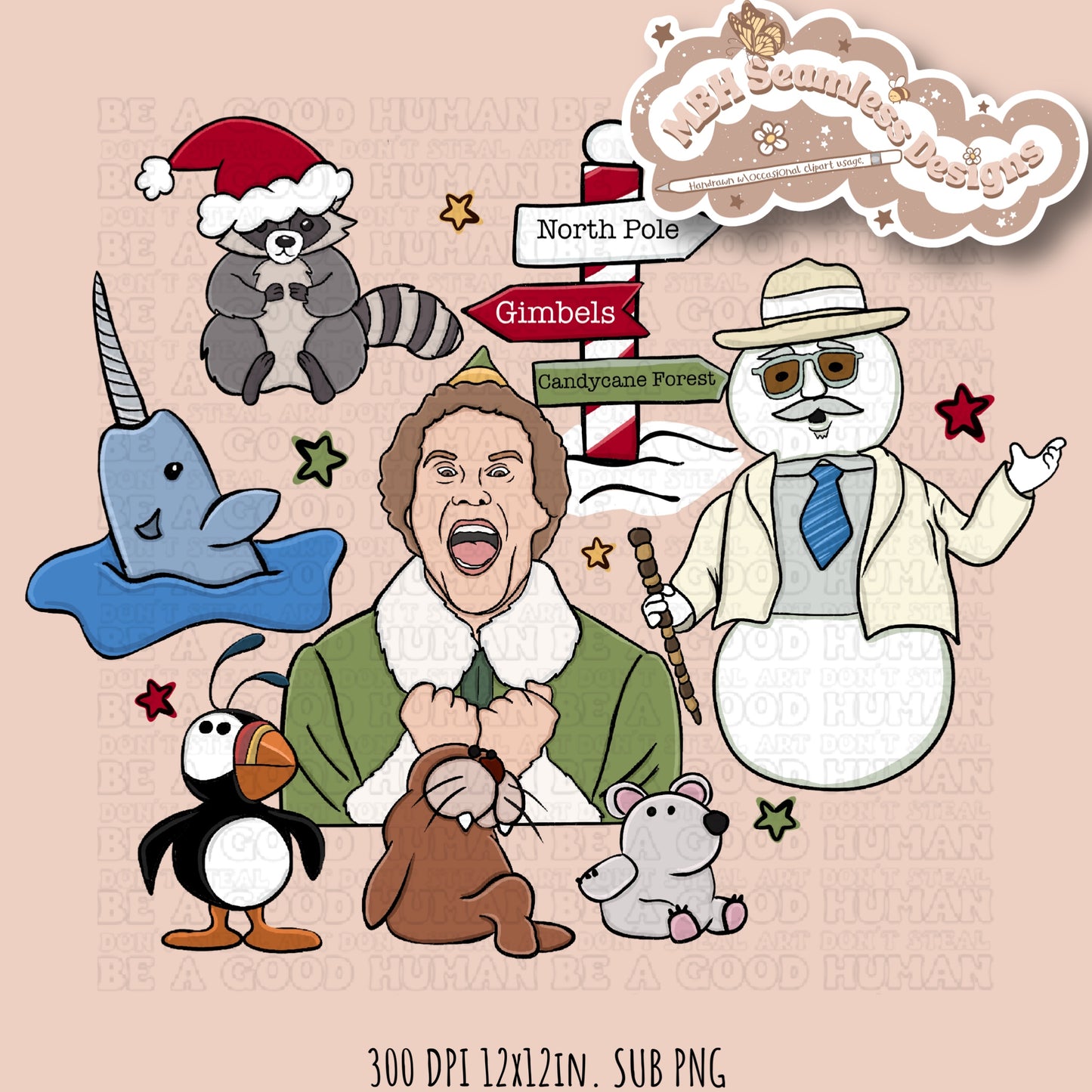 ELF Quotes Seamless & PNG MULTIPLE COLORWAYS