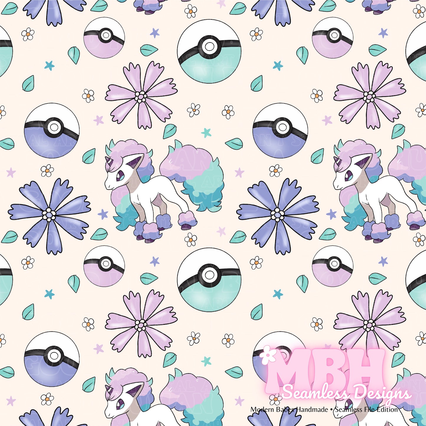 LIMITED Galarian Floral Seamless Pattern
