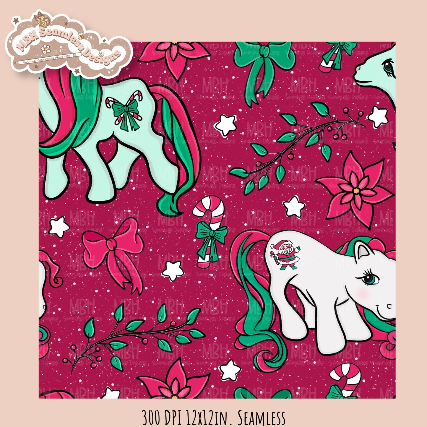 MLP Christmas Seamless Pattern // Assorted Colorways