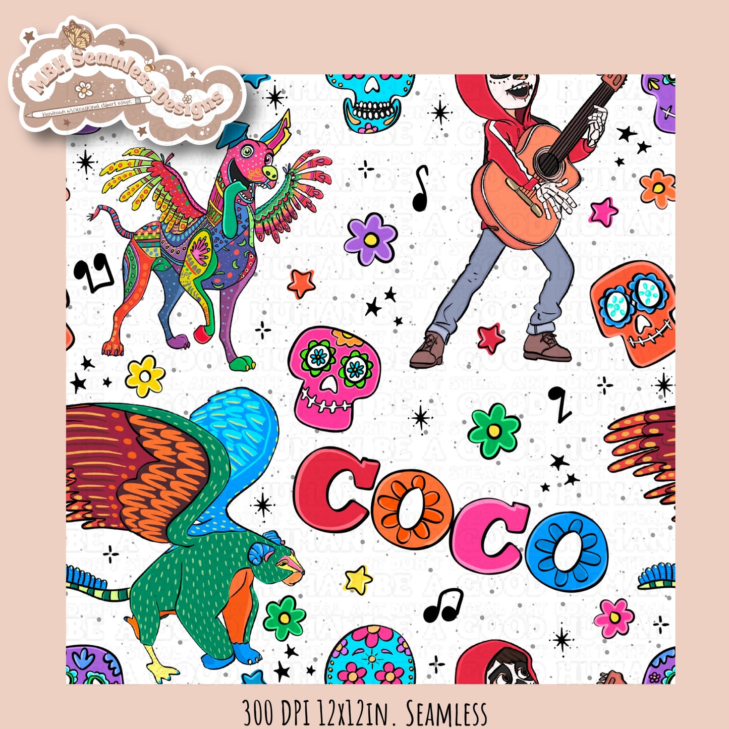 Coco Spirit Animals Seamless Pattern • Multiple Colorways