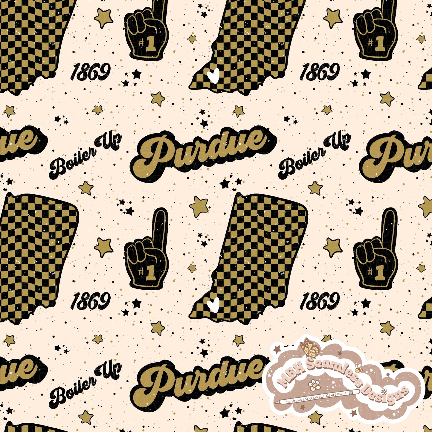 Purdue Seamless Pattern