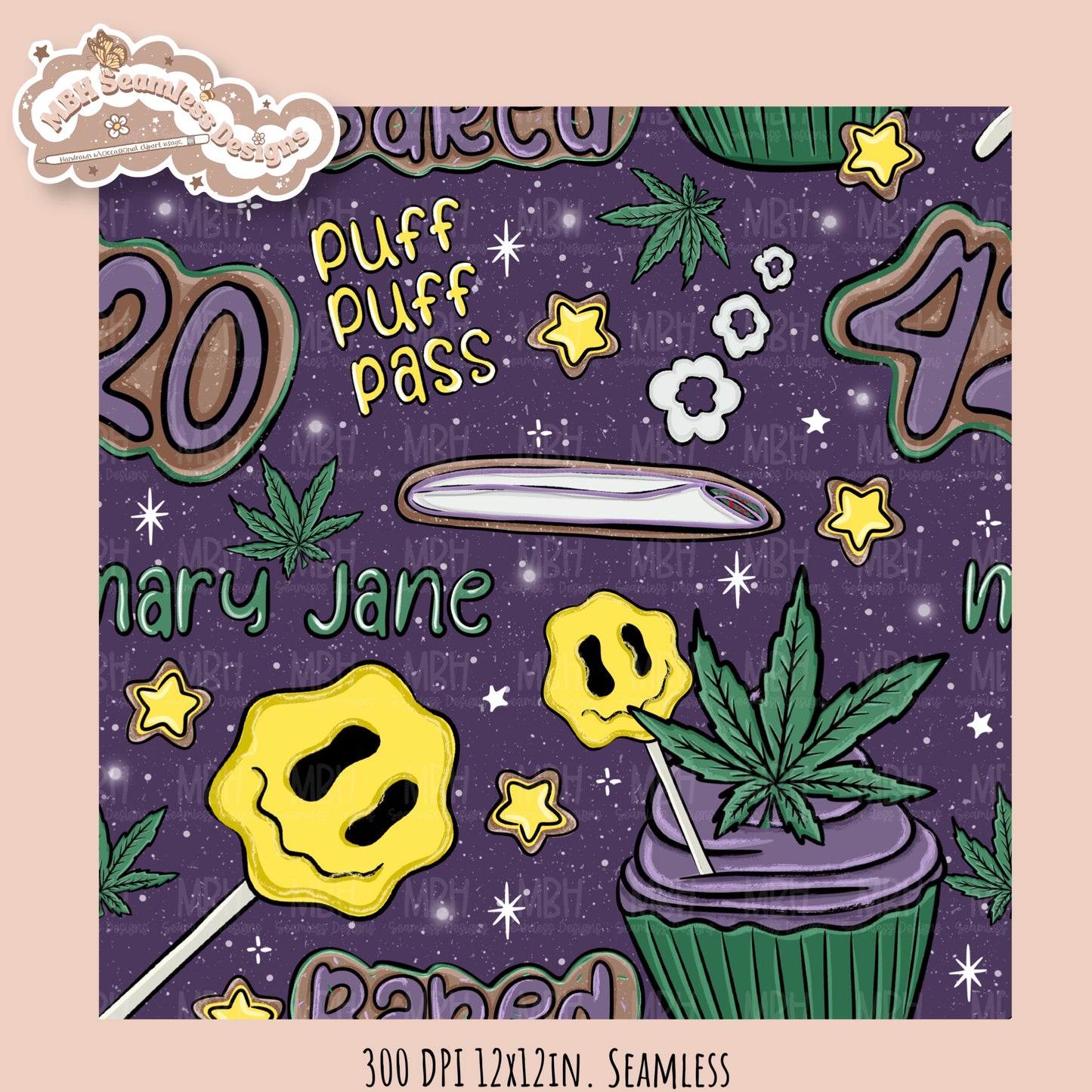 Baked • Hextober 25 // Seamless Pattern // PNG // Assorted Colorways