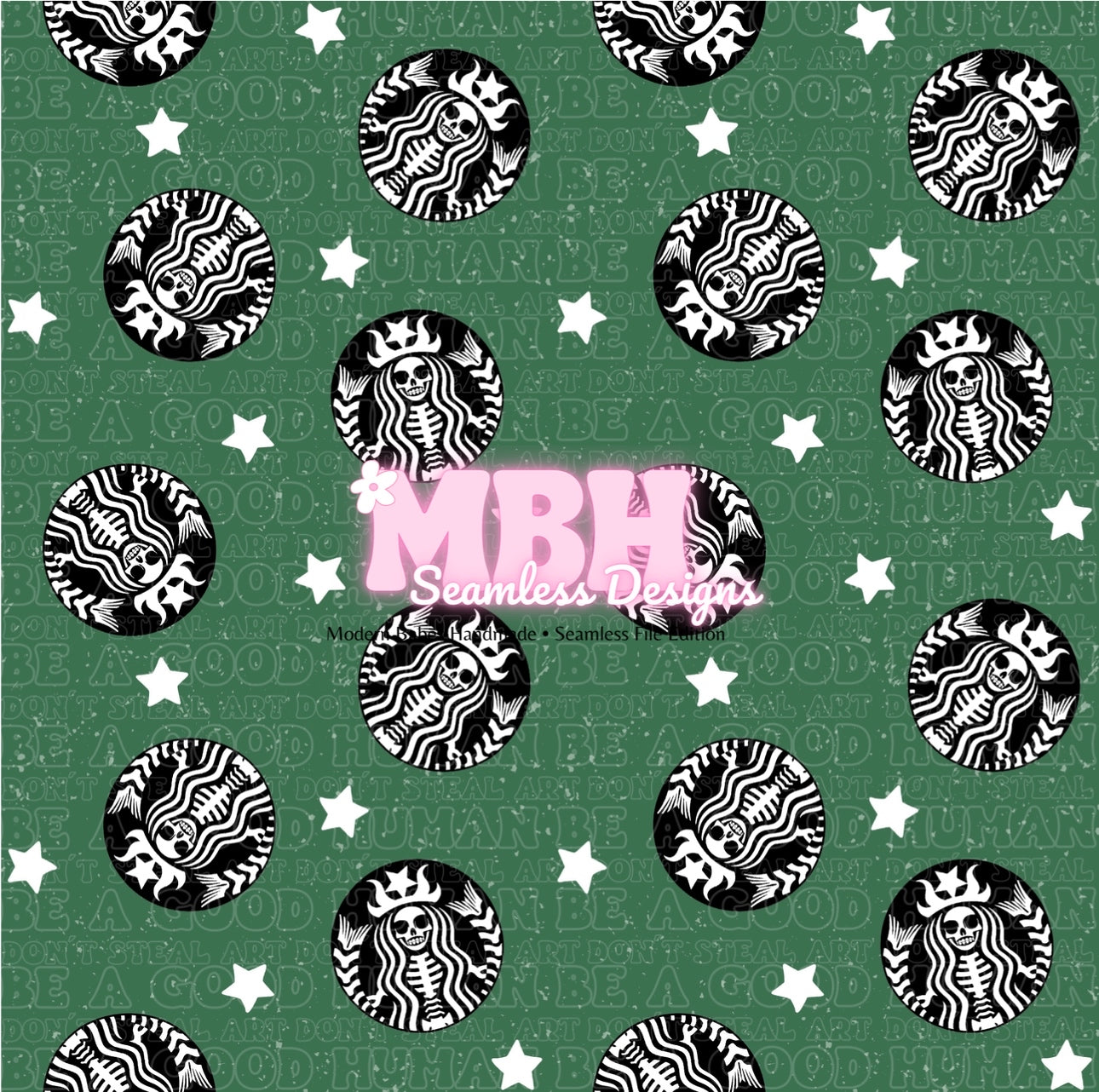 Skeleton Starbies Seamless Pattern