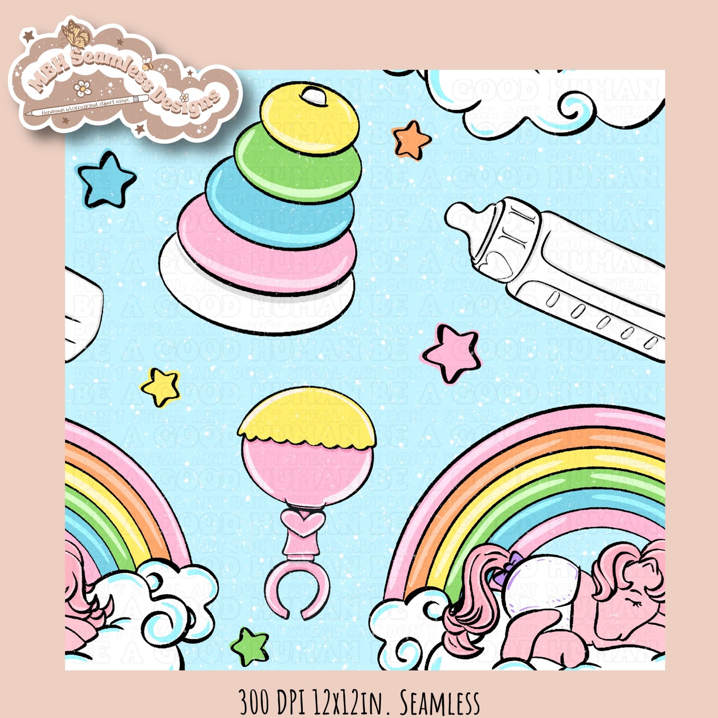 Baby MLP Seamless Pattern