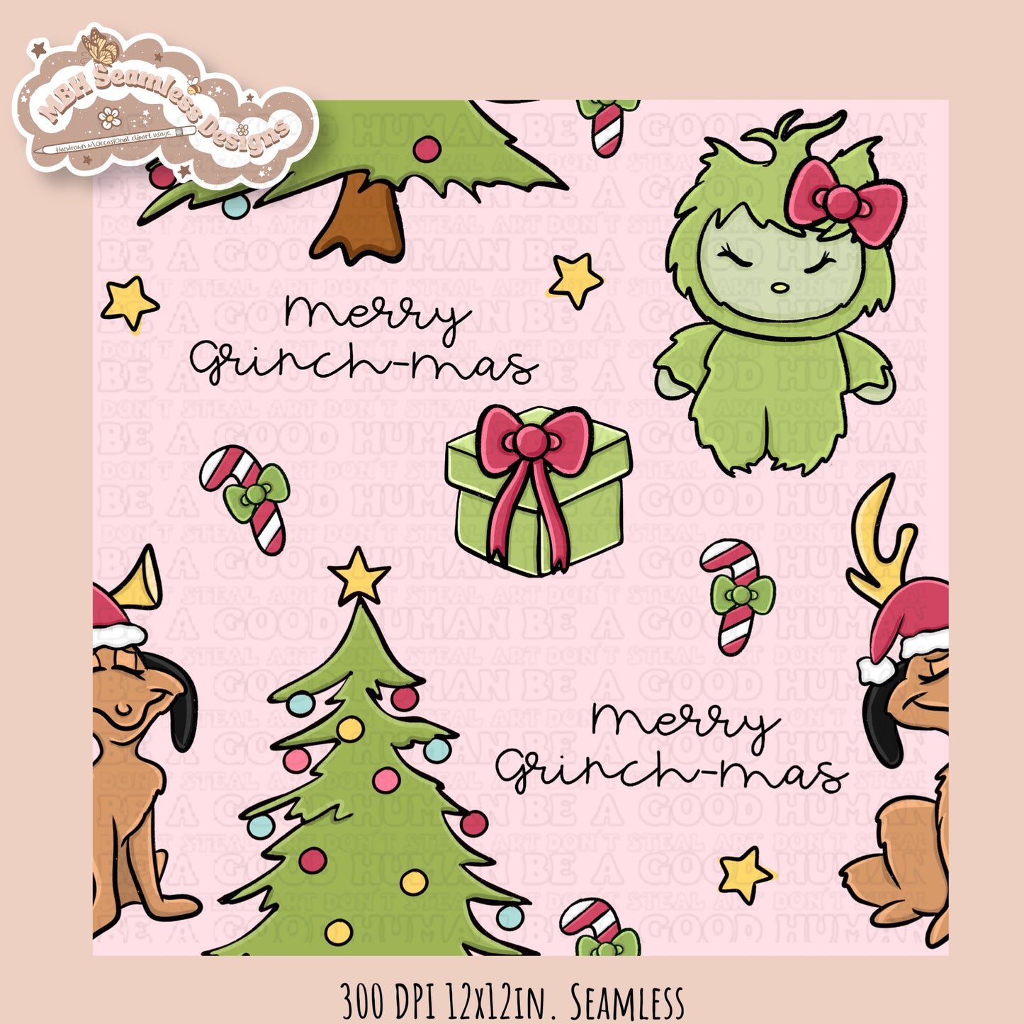 HK x Grinchmas Seamless Pattern // Assorted Colorways