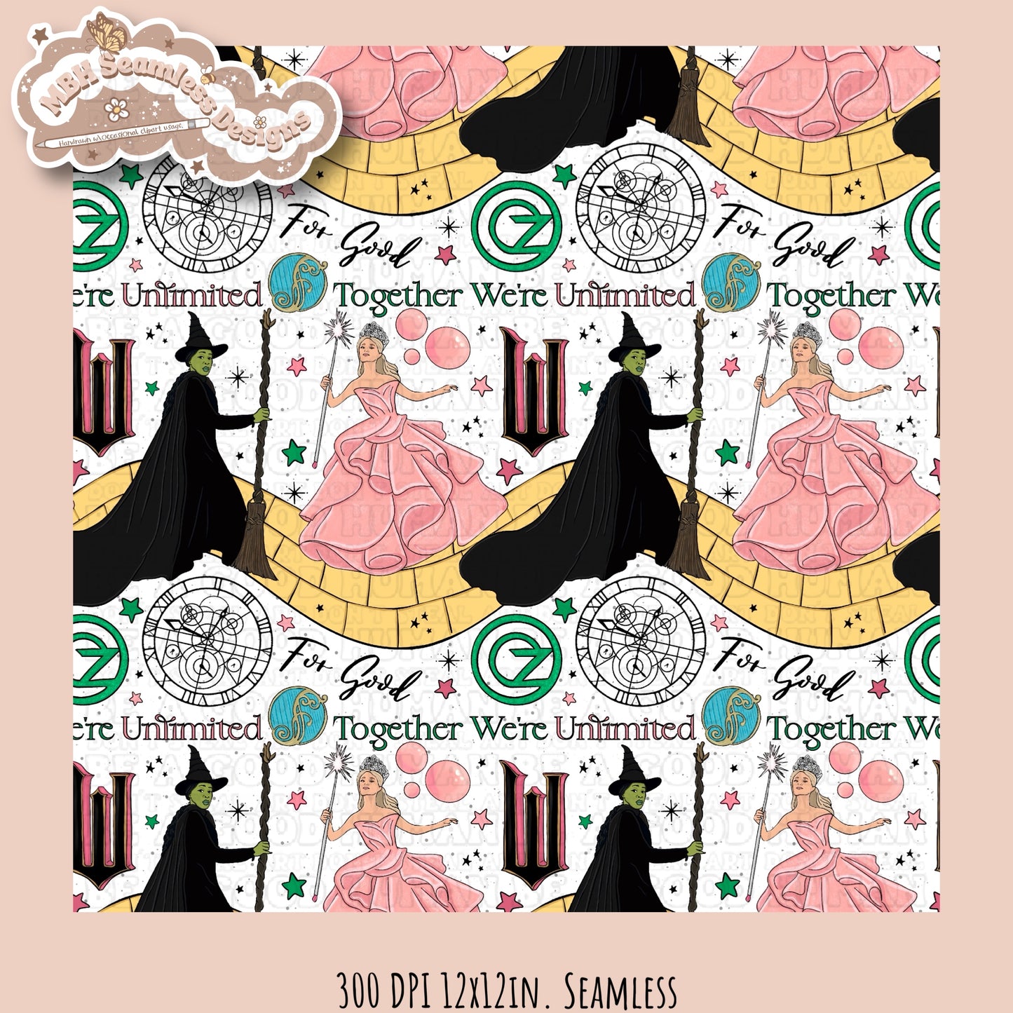 Wicked Seamless Pattern Multiple Colorway Options