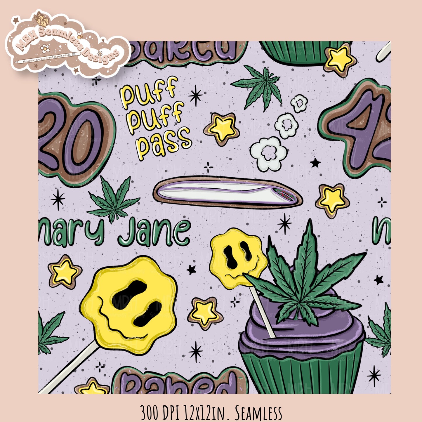 Baked • Hextober 25 // Seamless Pattern // PNG // Assorted Colorways